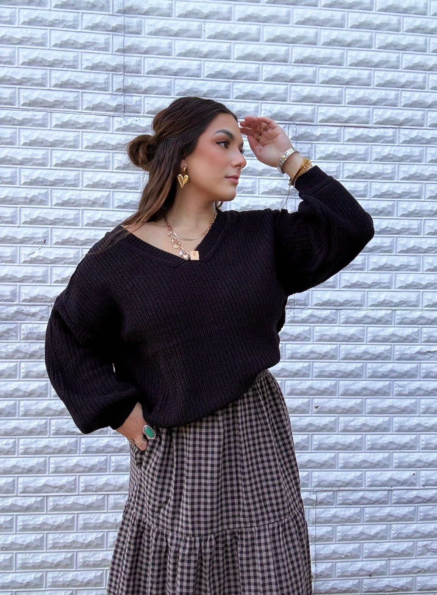 Off The Shoulder Black Sweater