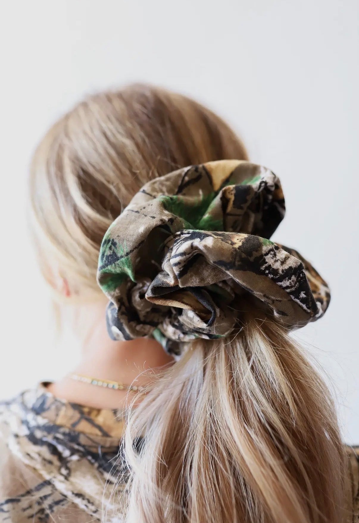 Jumbo Camo Scrunchie