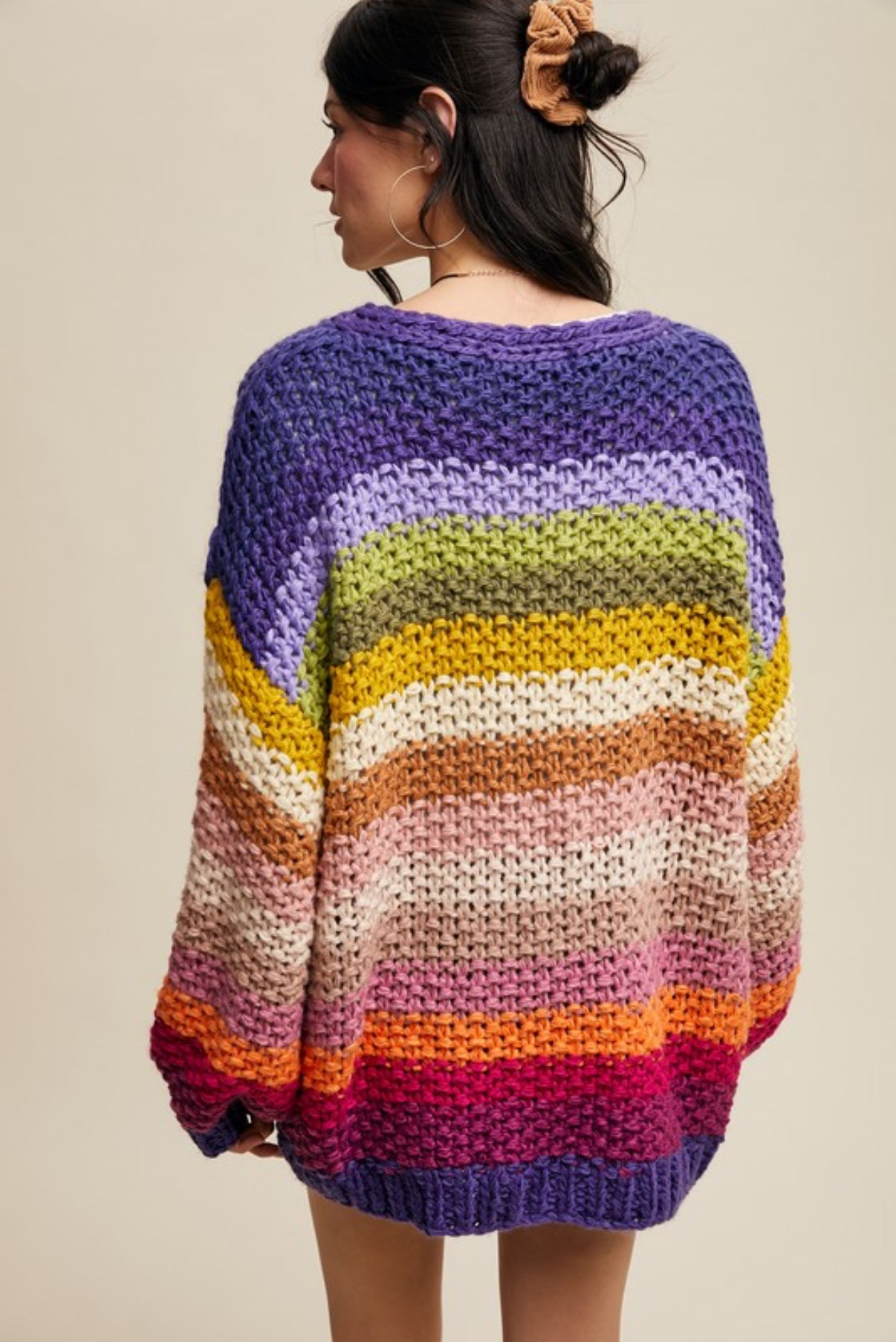 Rainbow Crochet Cardigan