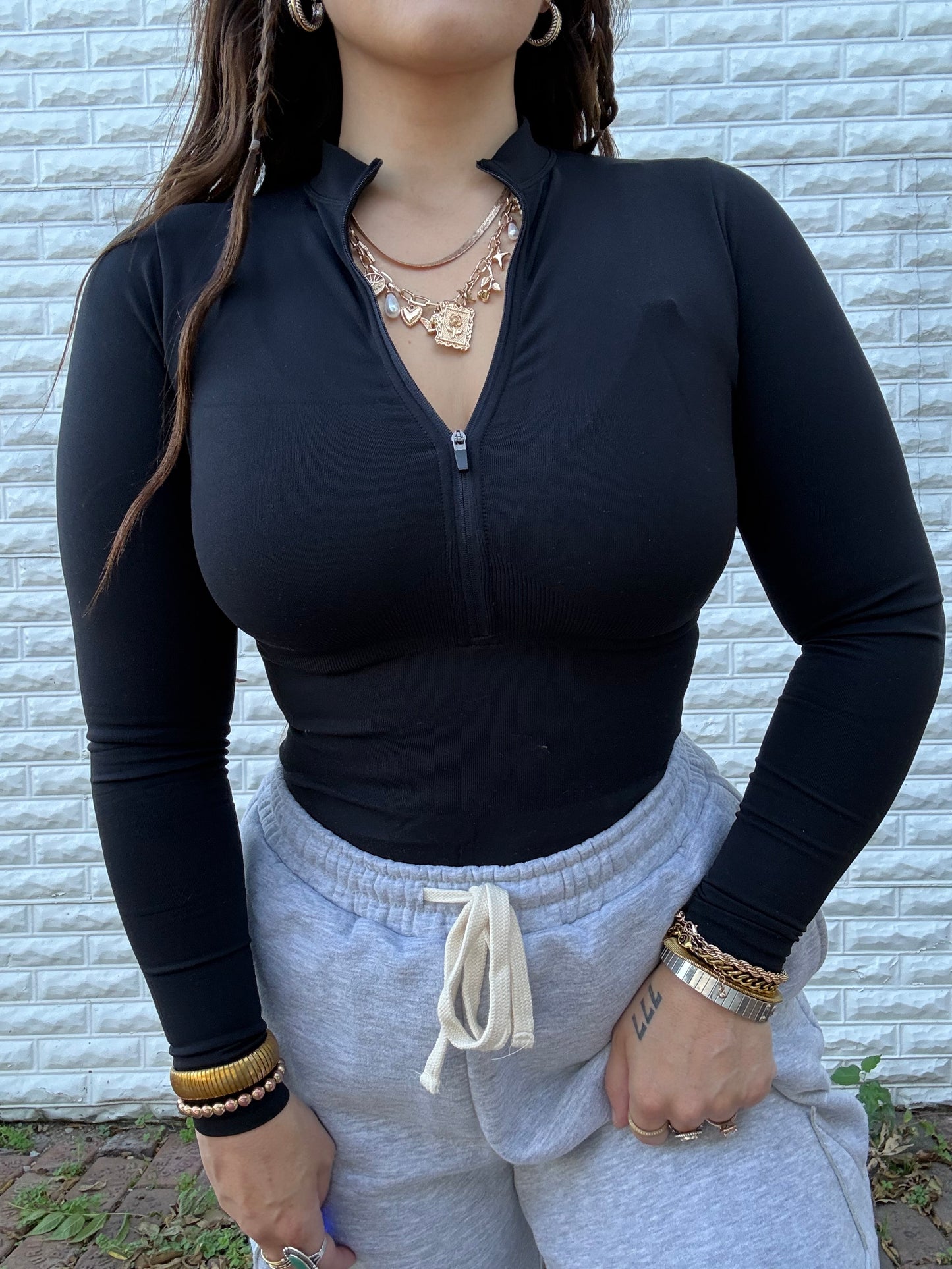 Bad Babe Zipper Bodysuit - Tummy Control