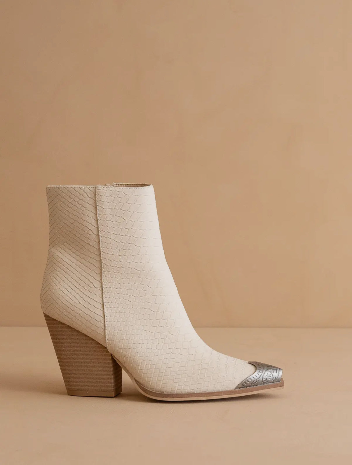 Zion Snakeskin Ivory Boots