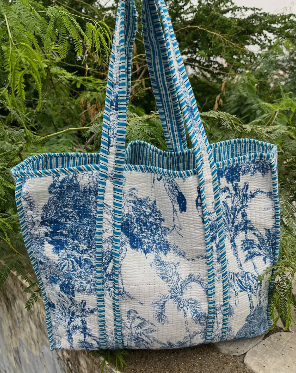 Blue Antique Quilted Bag