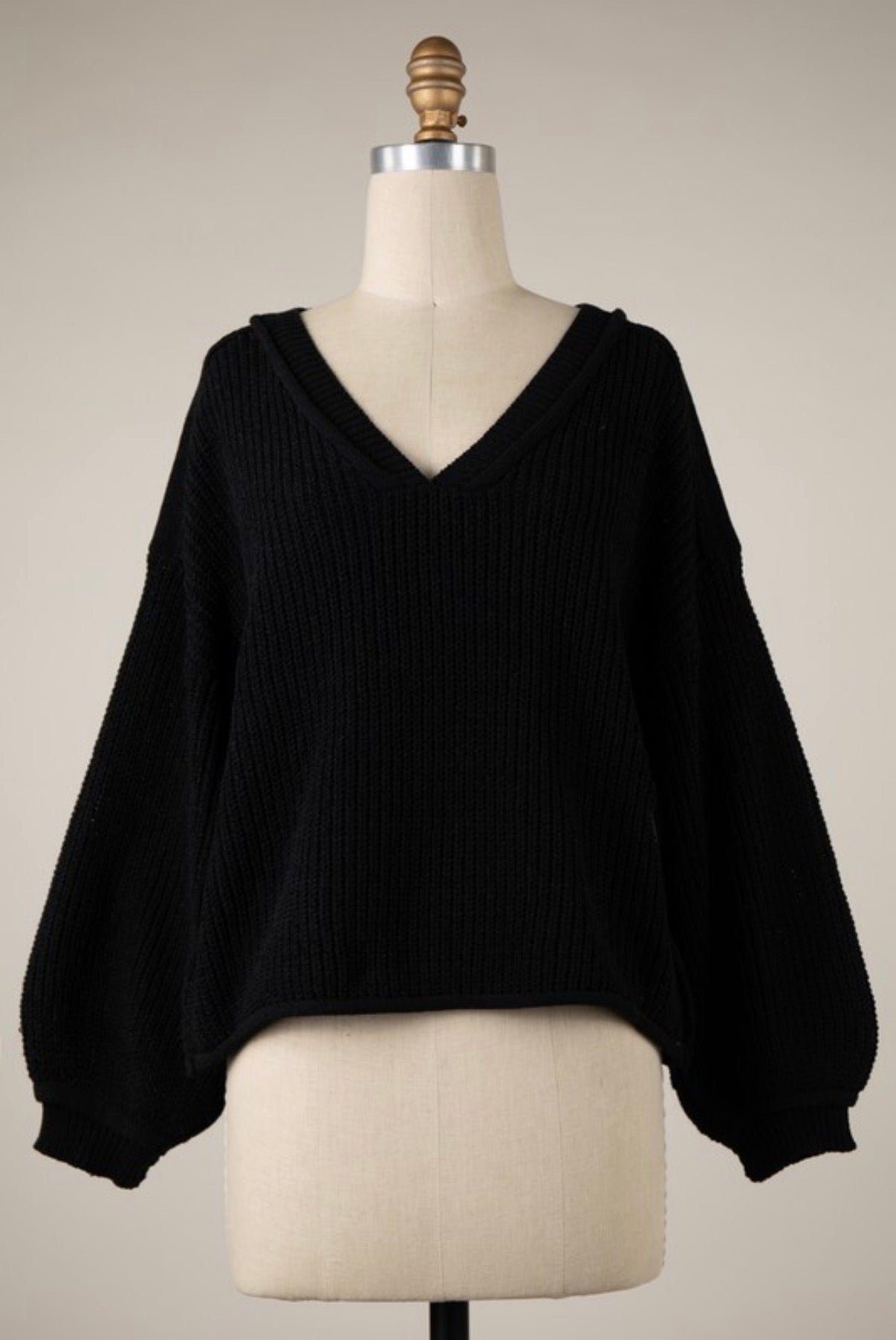Off The Shoulder Black Sweater