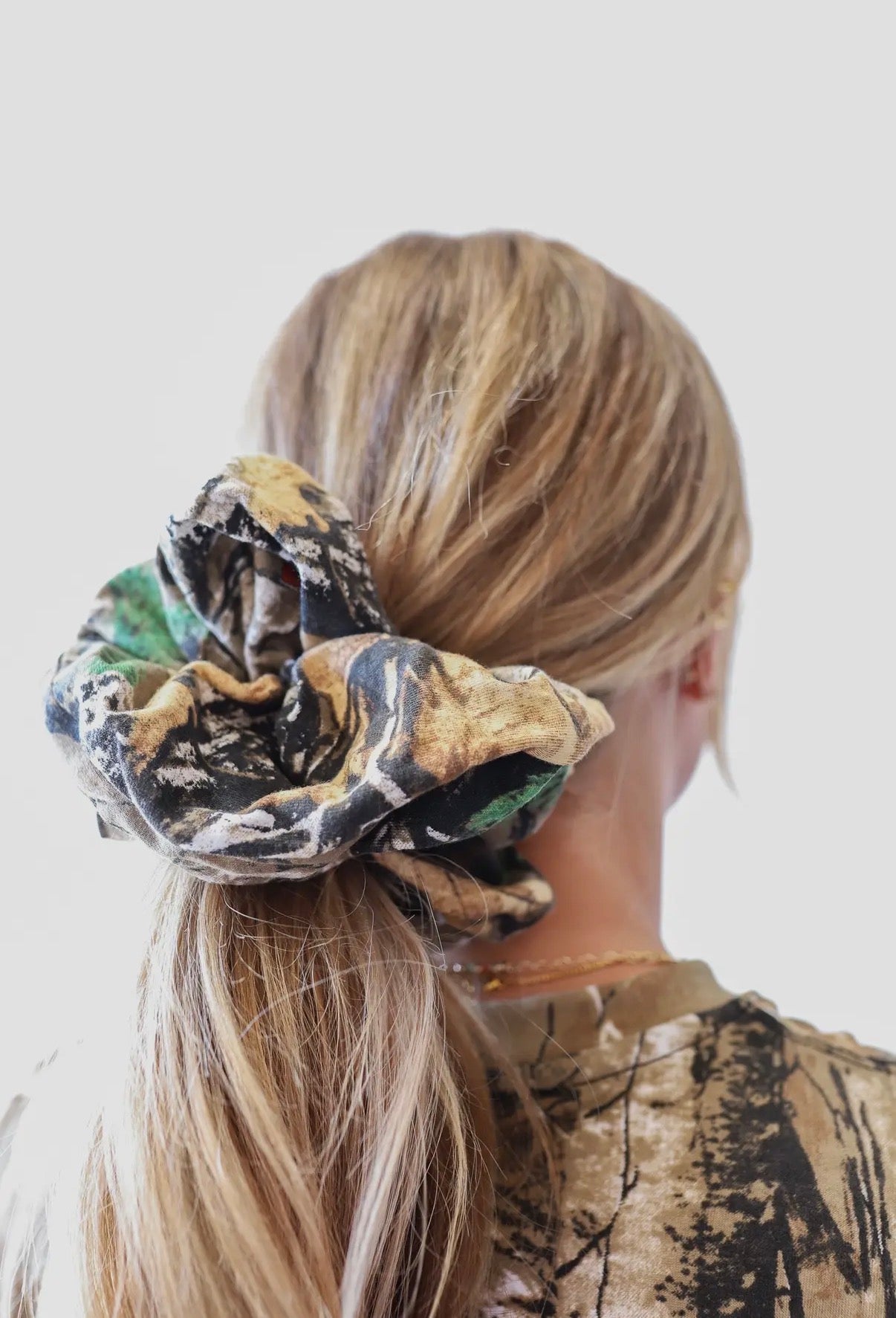 Jumbo Camo Scrunchie
