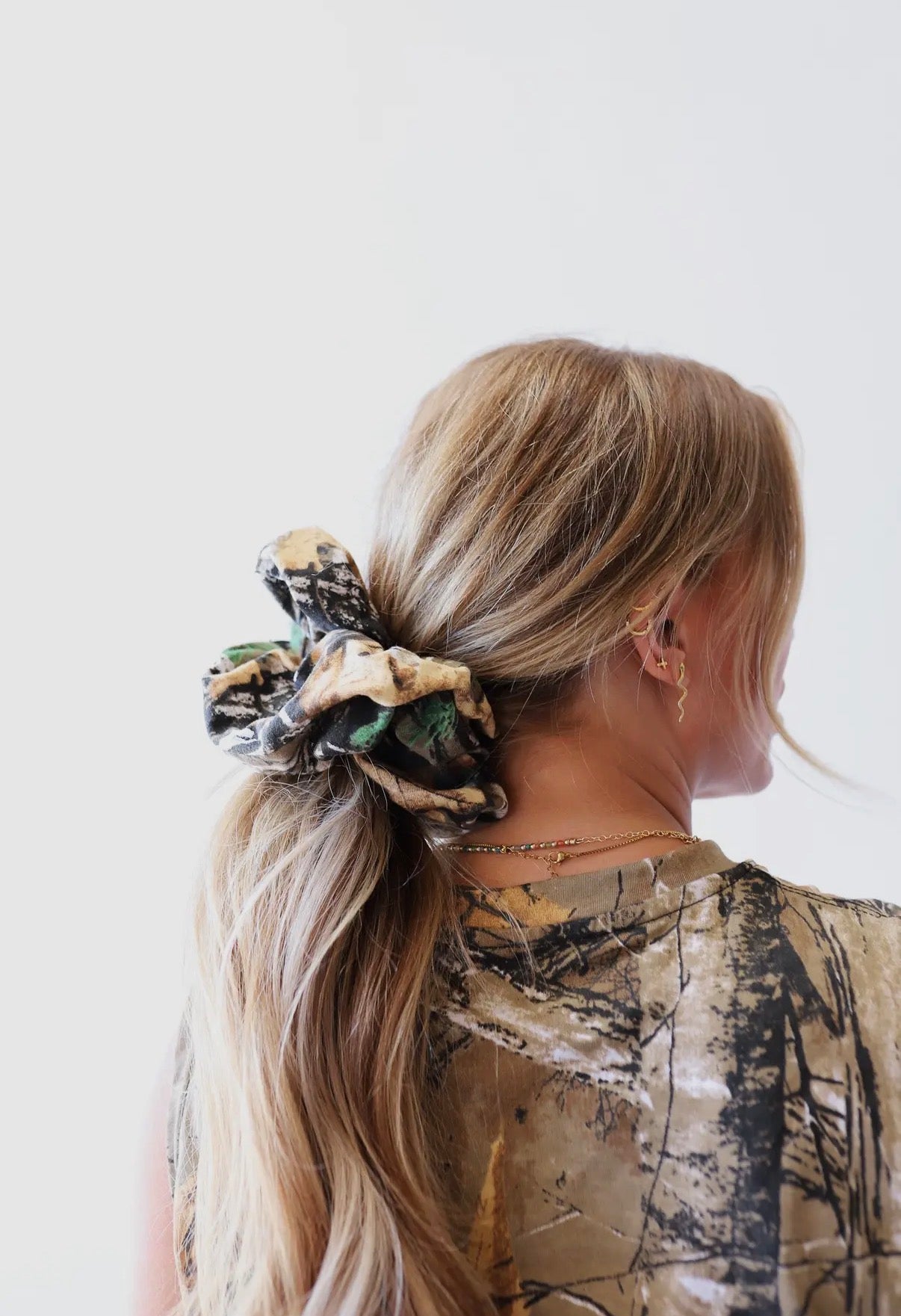 Jumbo Camo Scrunchie