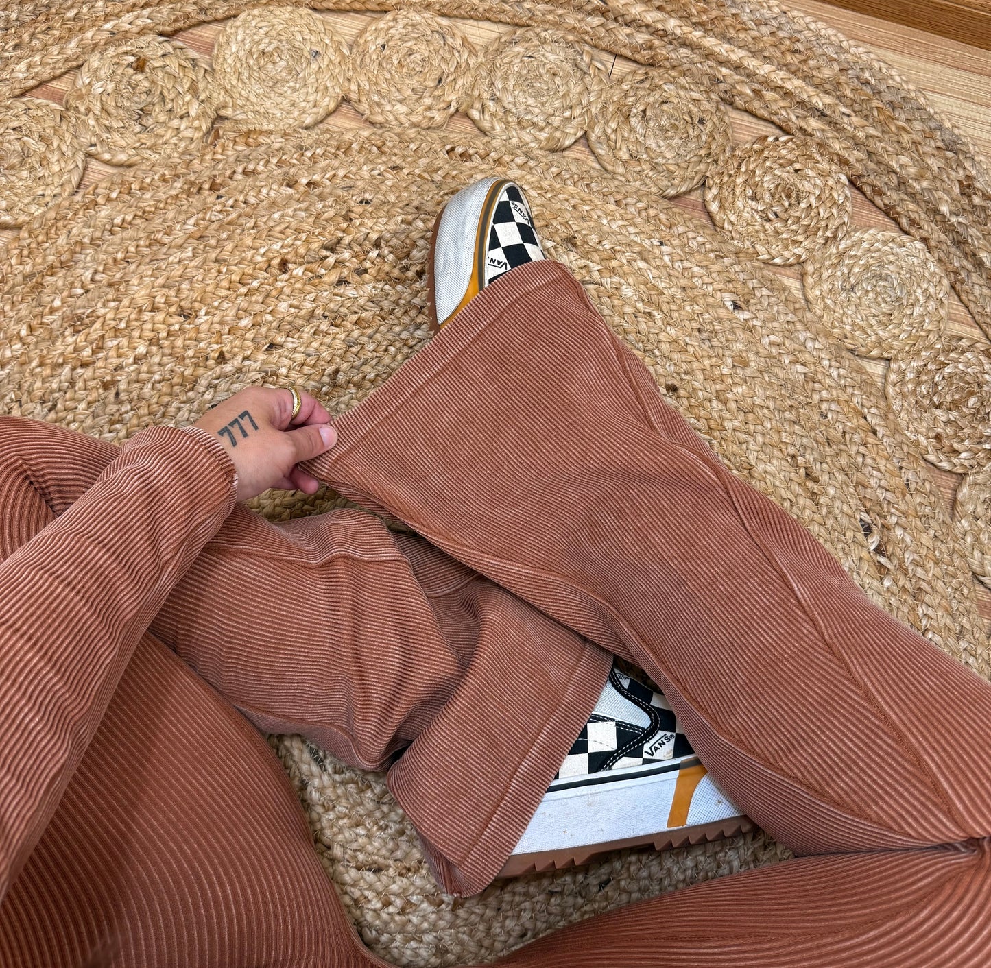 Running Around Ribbed Jumpsuit : Gingerbread