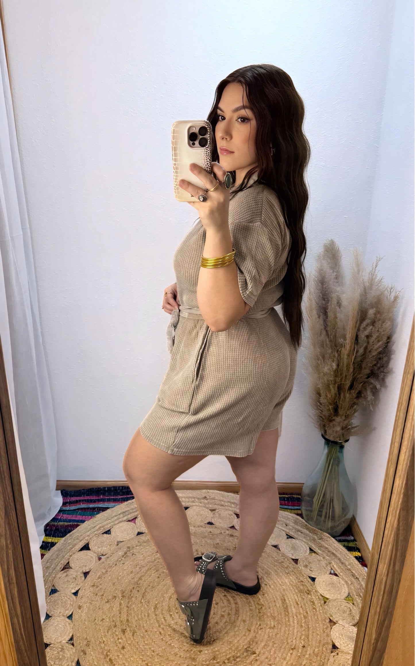 Sunday Mornings Waffleknit Romper