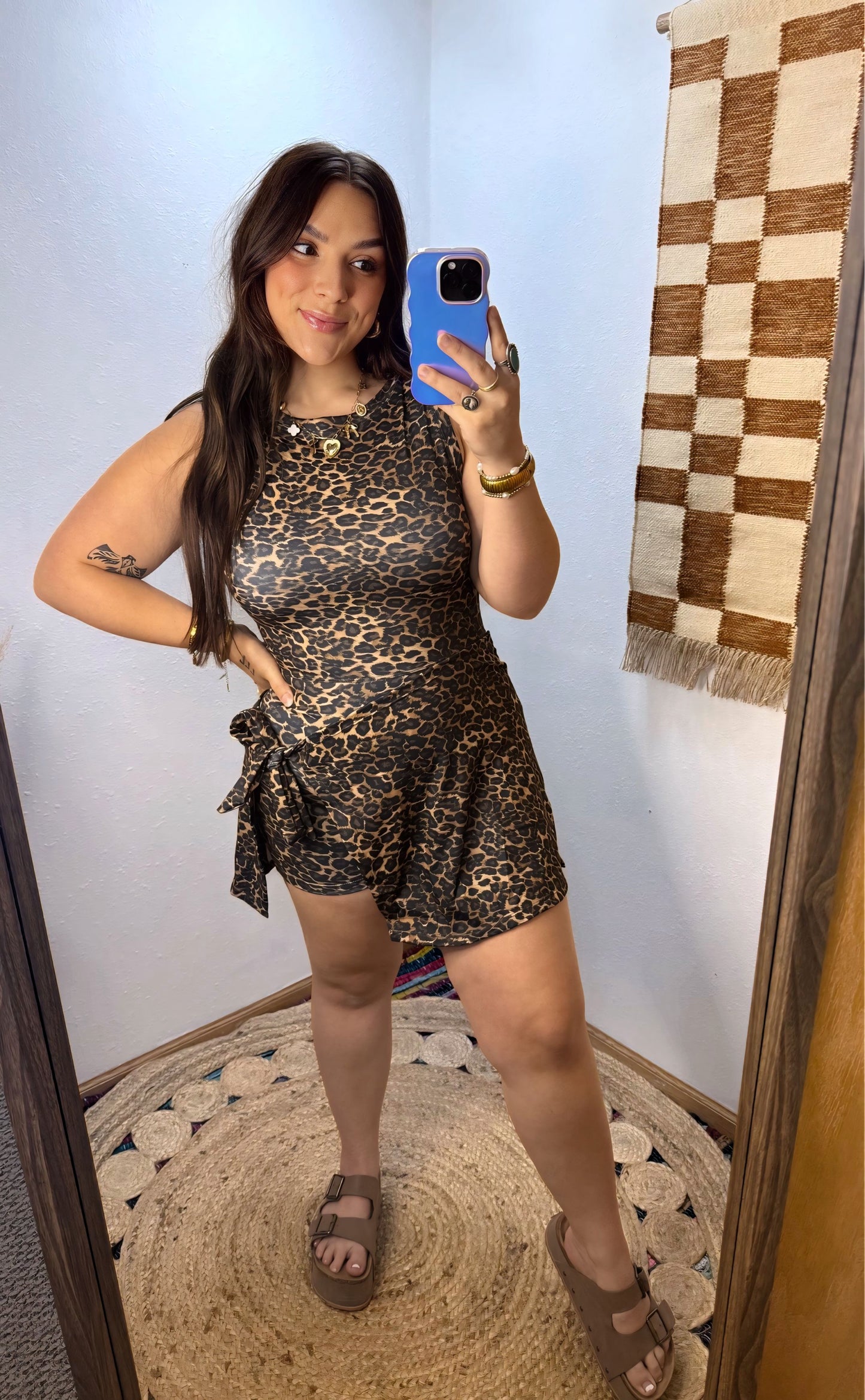Wrap it up Romper : Leopard