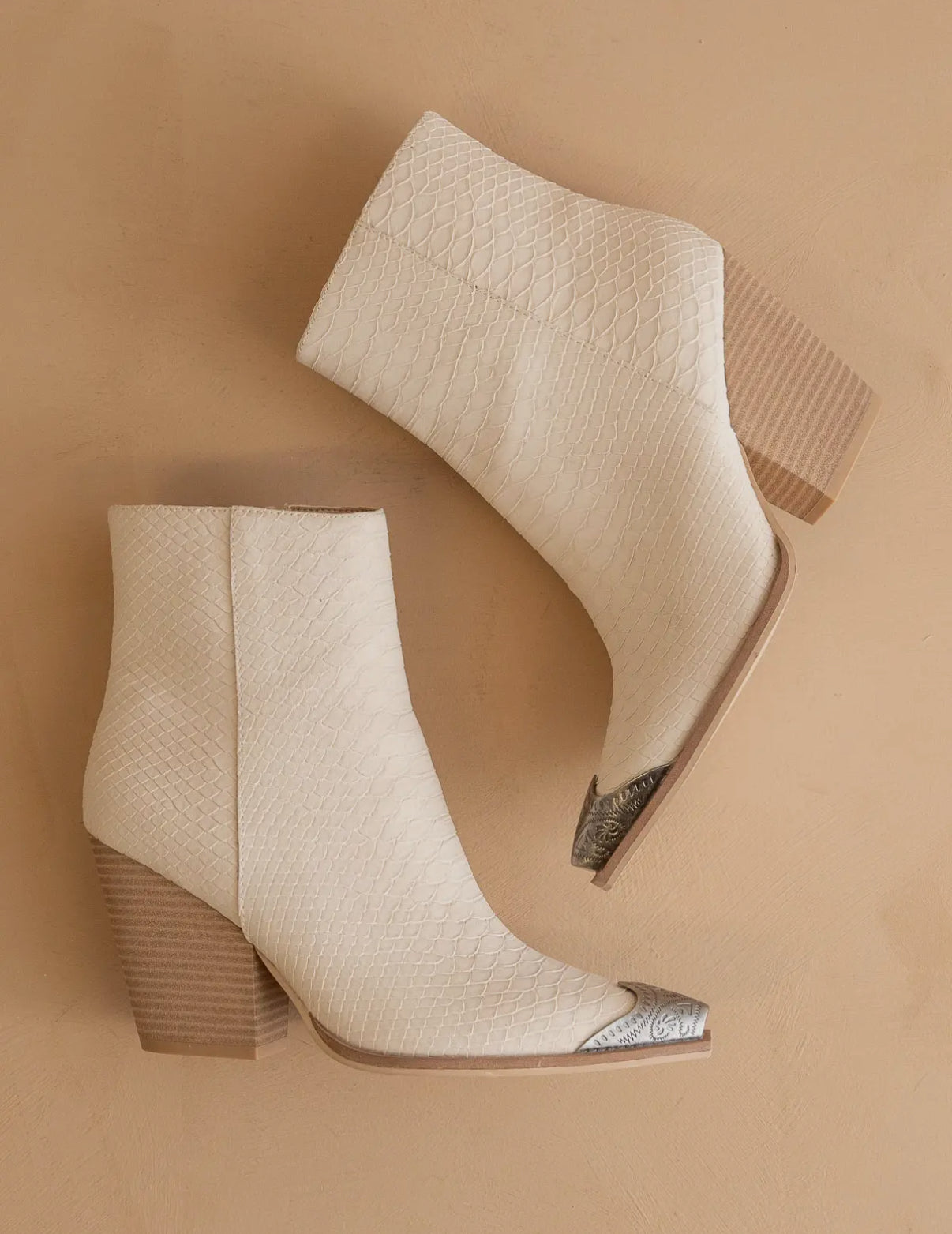 Zion Snakeskin Ivory Boots