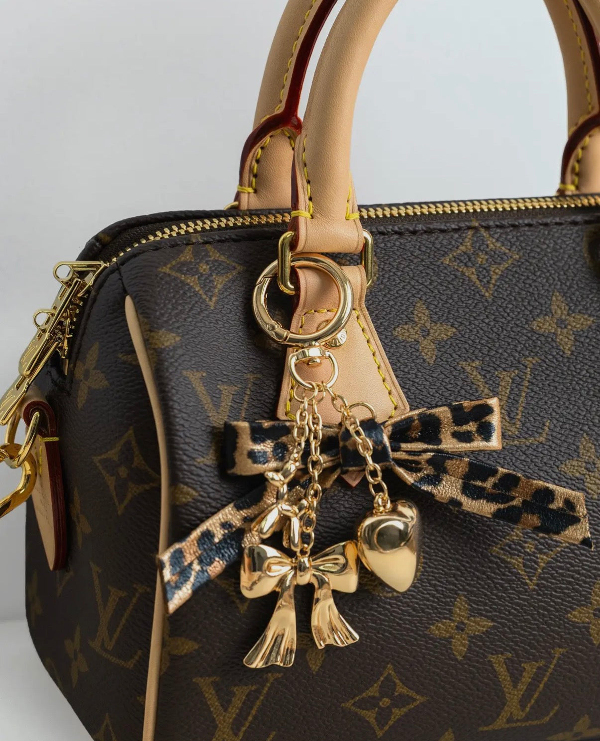 Leopard Bow Bag Charm