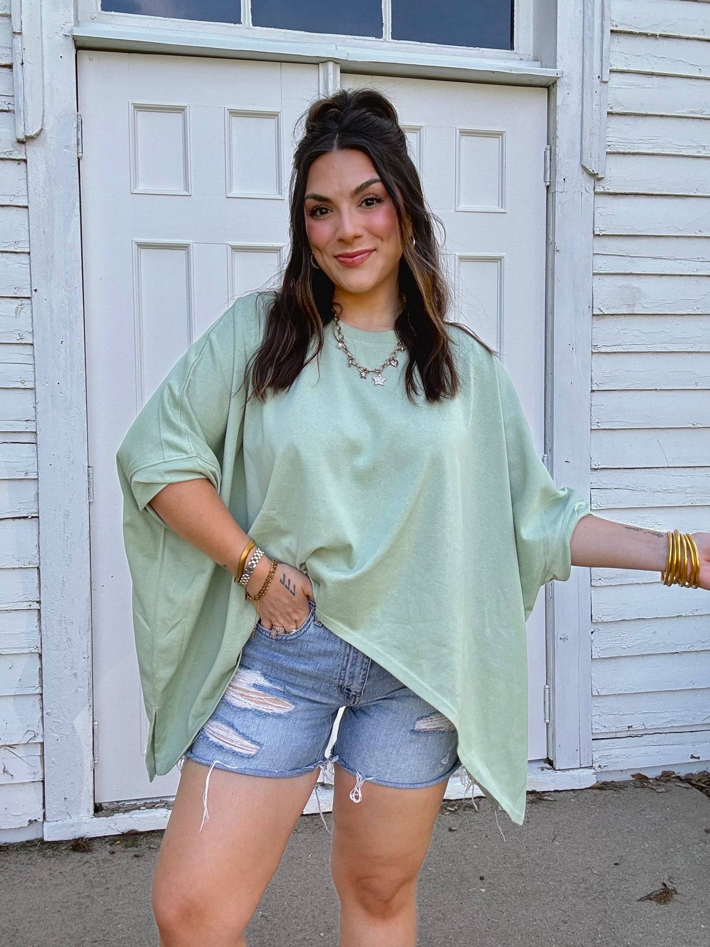 Light Sage Dohlman Top