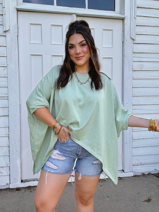 Light Sage Dohlman Top