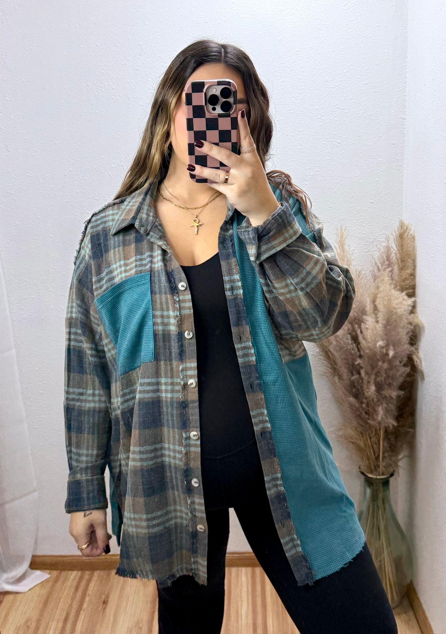 Westwood Vintage Teal Waffle Flannel