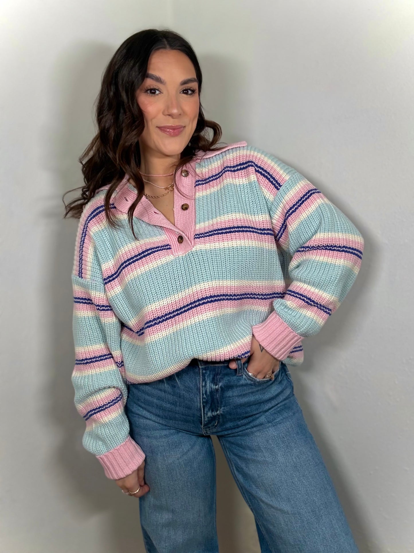 Preppy Girl Striped Sweater