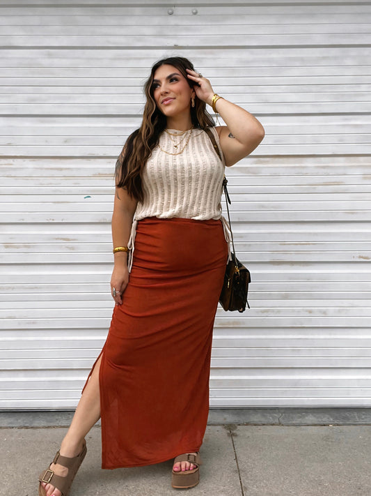 Falling For You Ruched Skirt