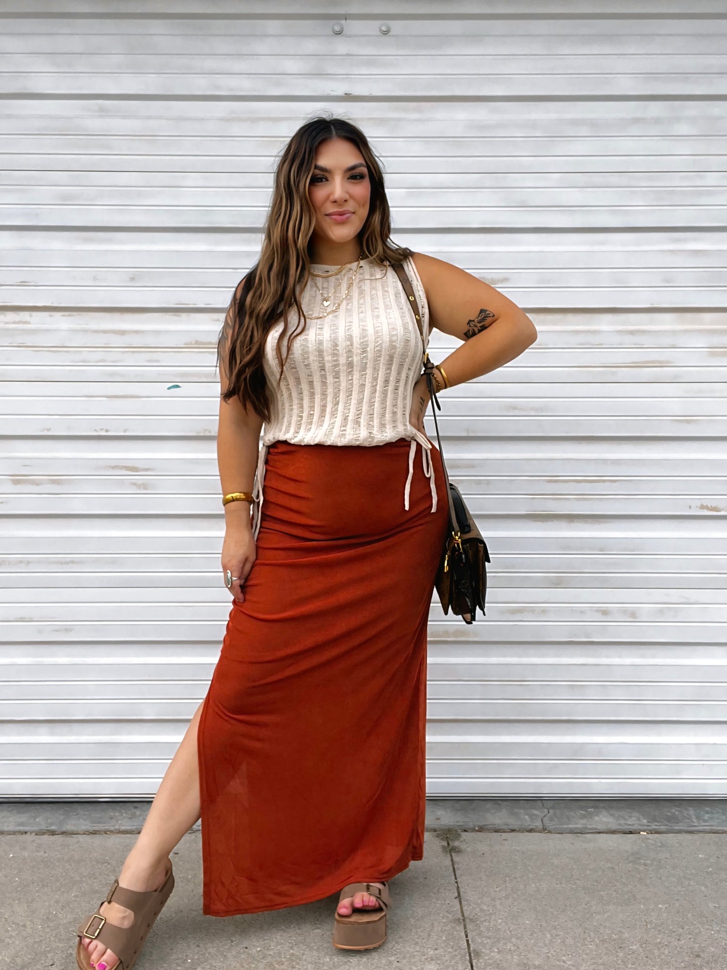 Falling For You Ruched Skirt