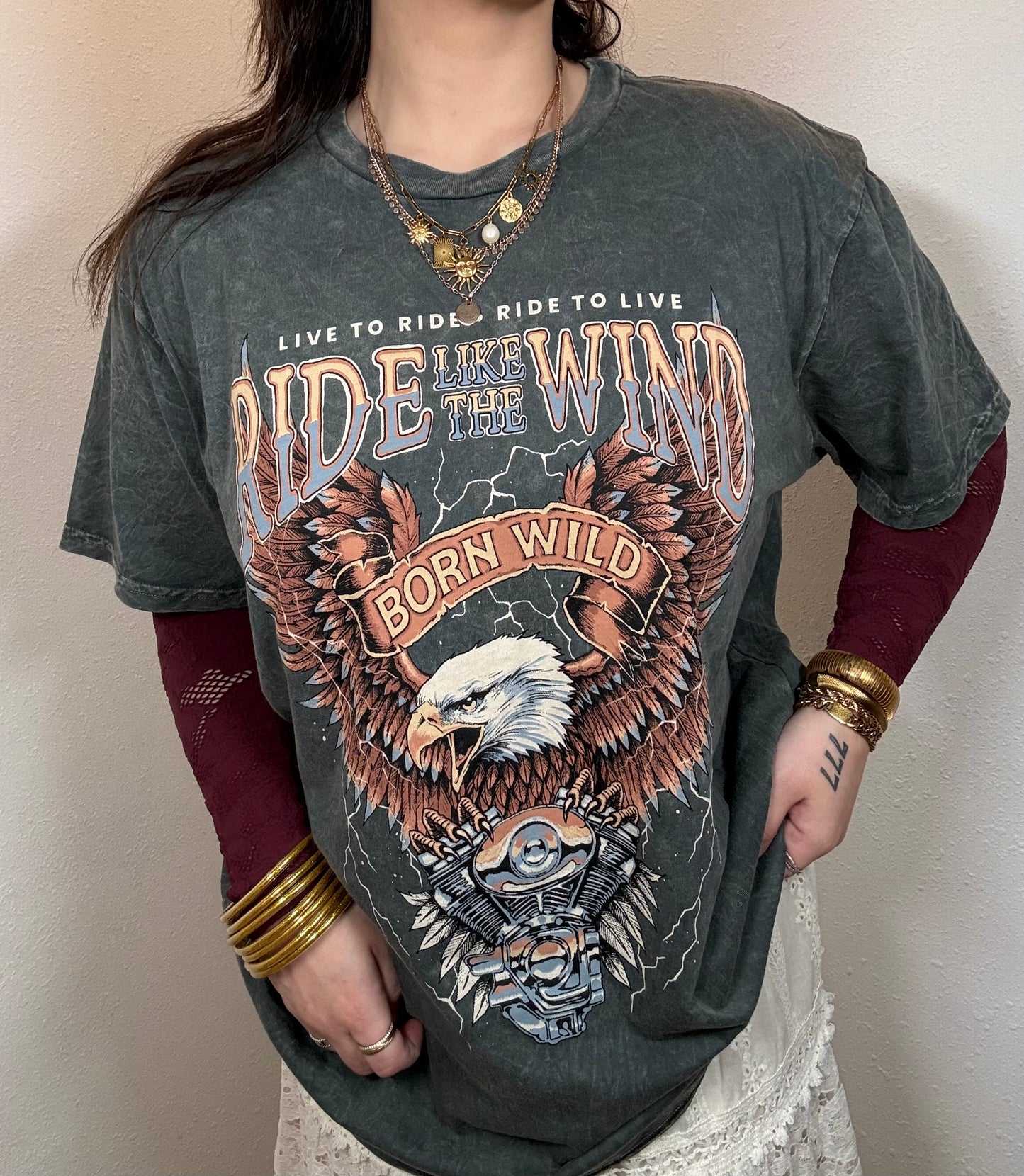 Born Wild Eagle Graphic Tee | S-3X