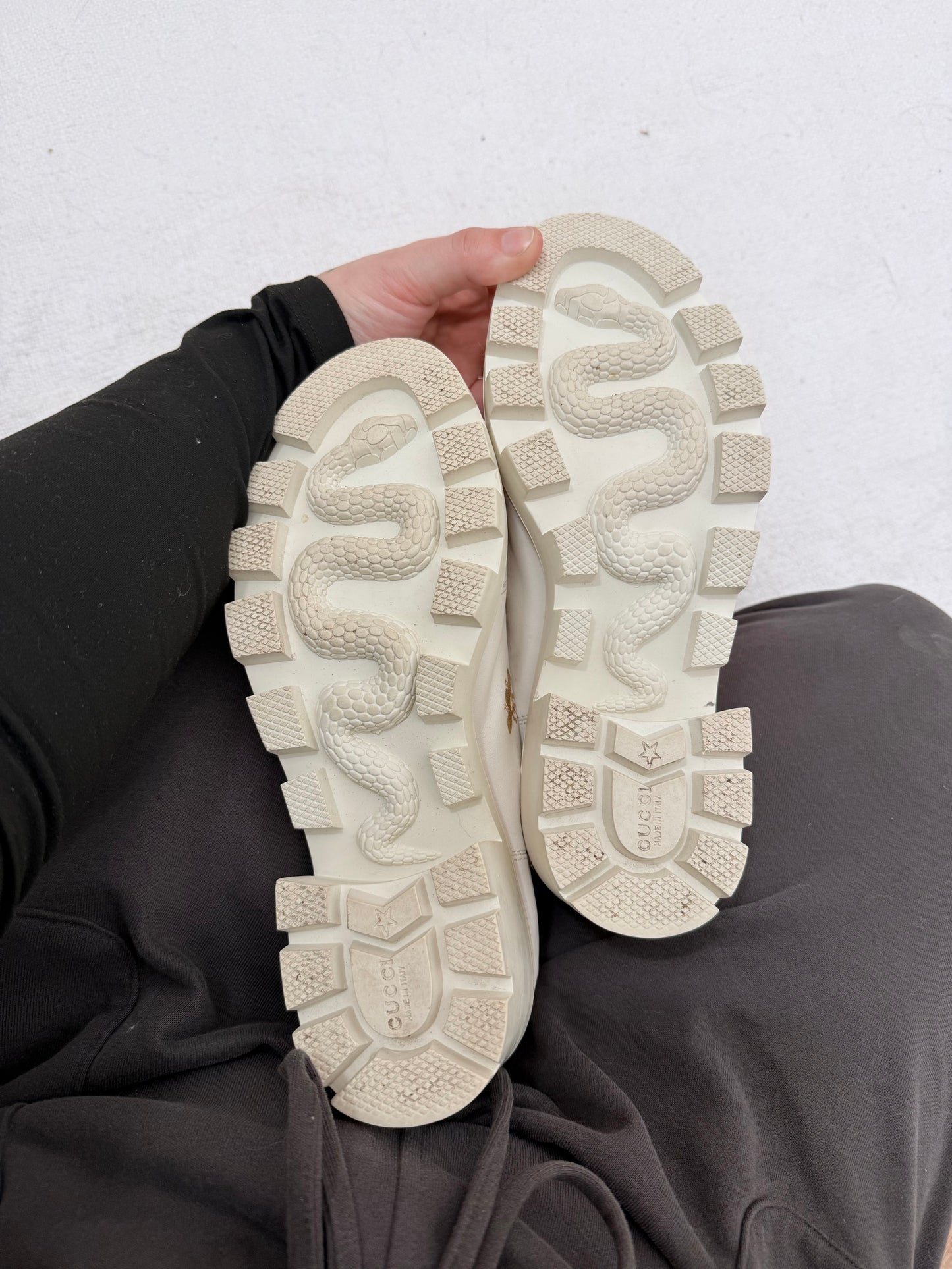 Ivory GG Embroidered Booties - 7/7.5