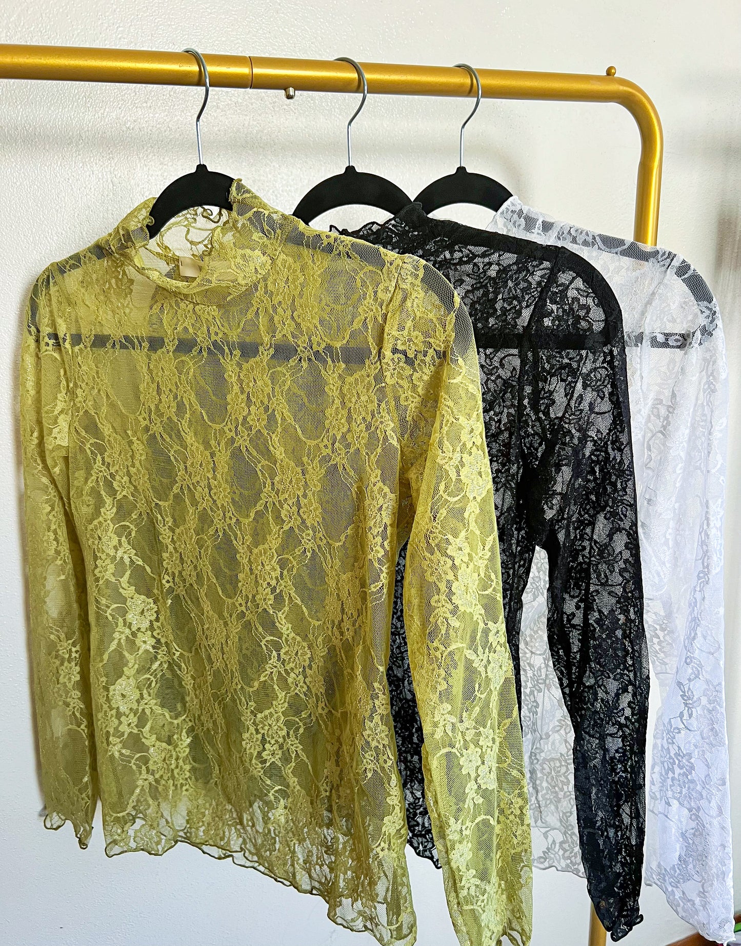 Floral Lace Sheer Layering Tops