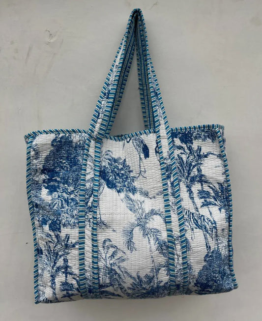Blue Antique Quilted Bag