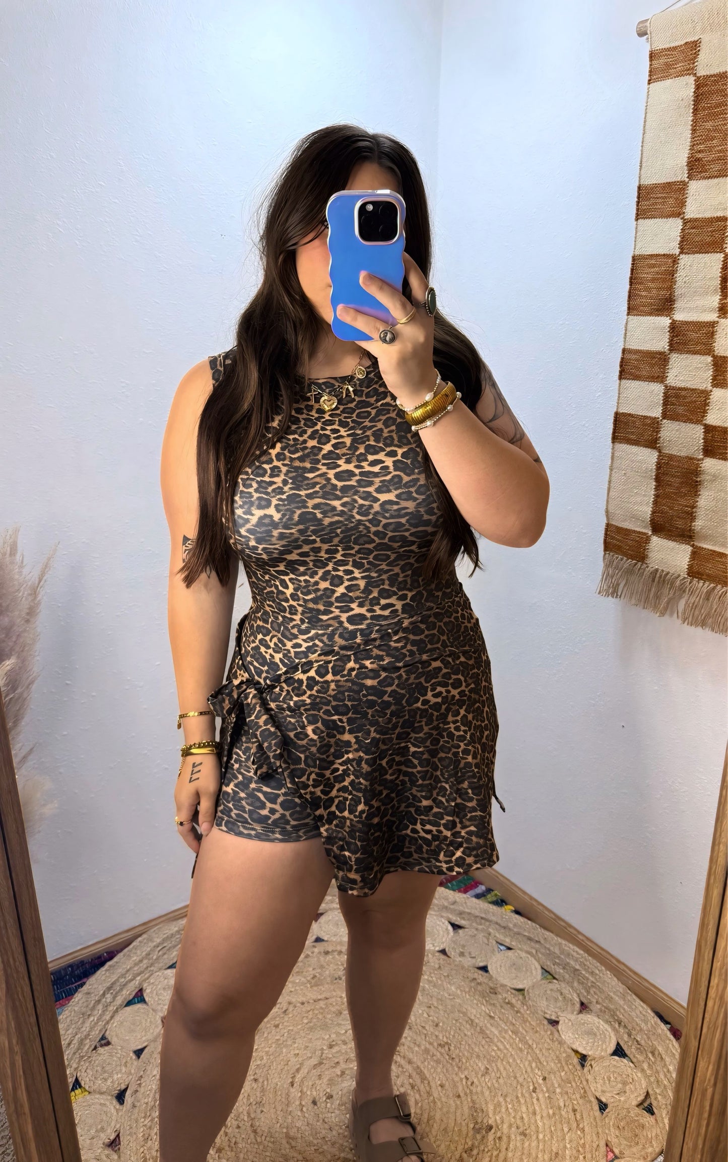 Wrap it up Romper : Leopard
