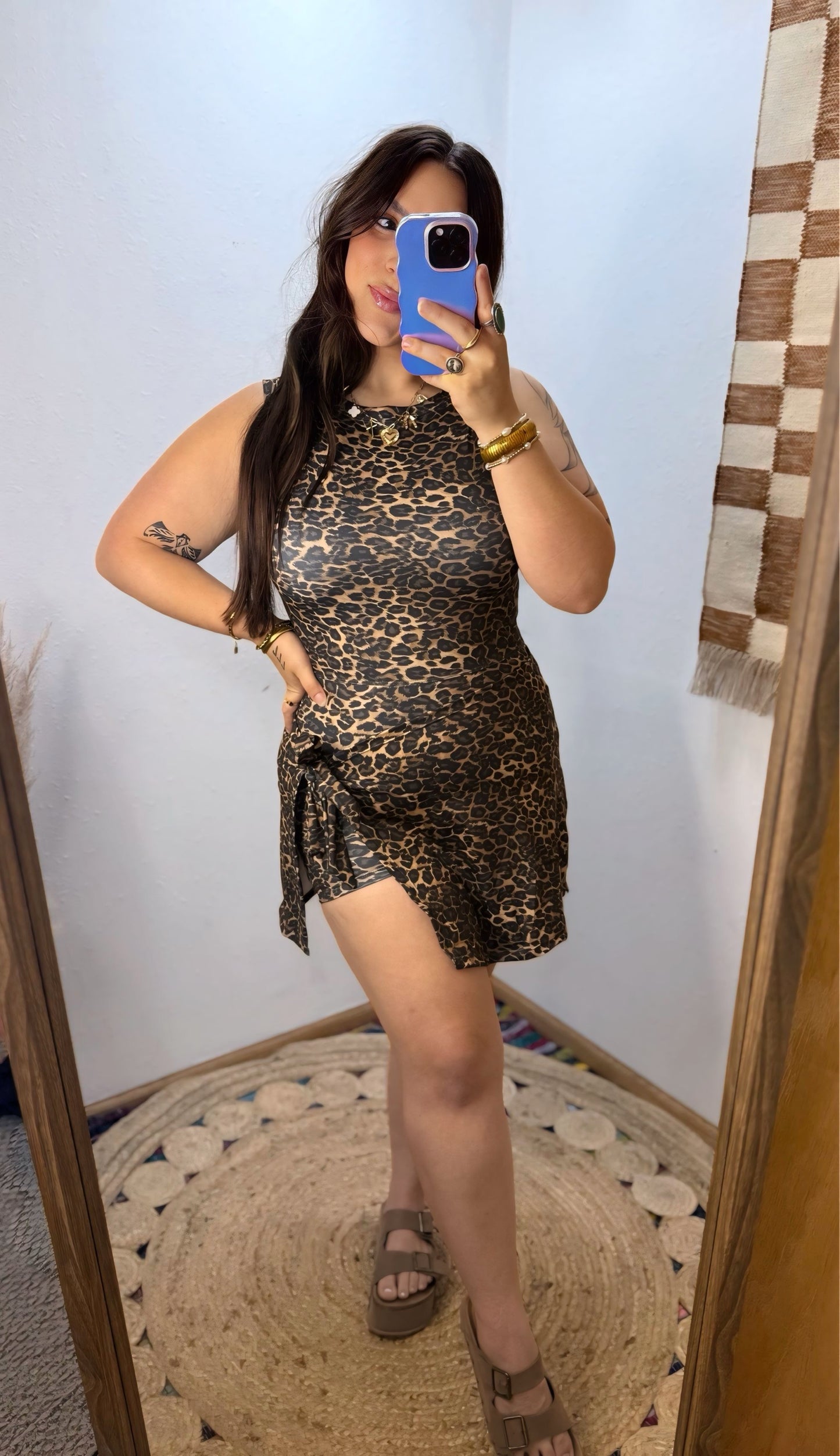 Wrap it up Romper : Leopard