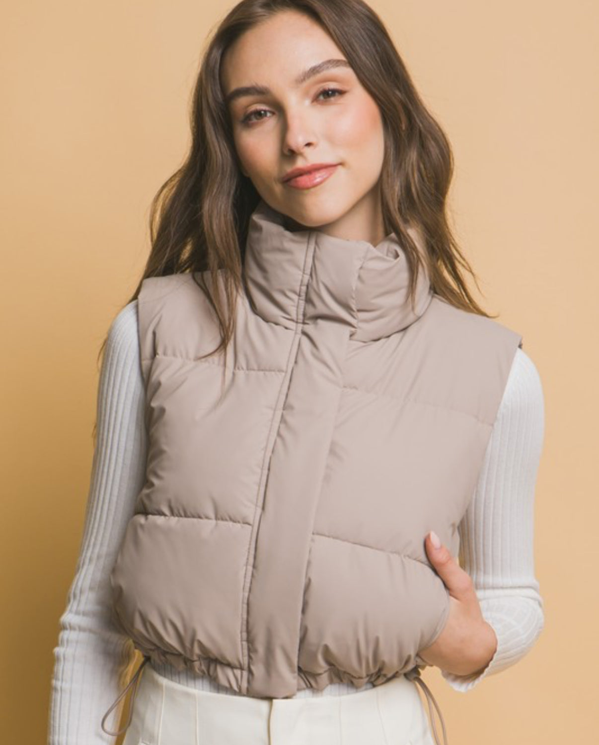 Cropped Puffer Vests