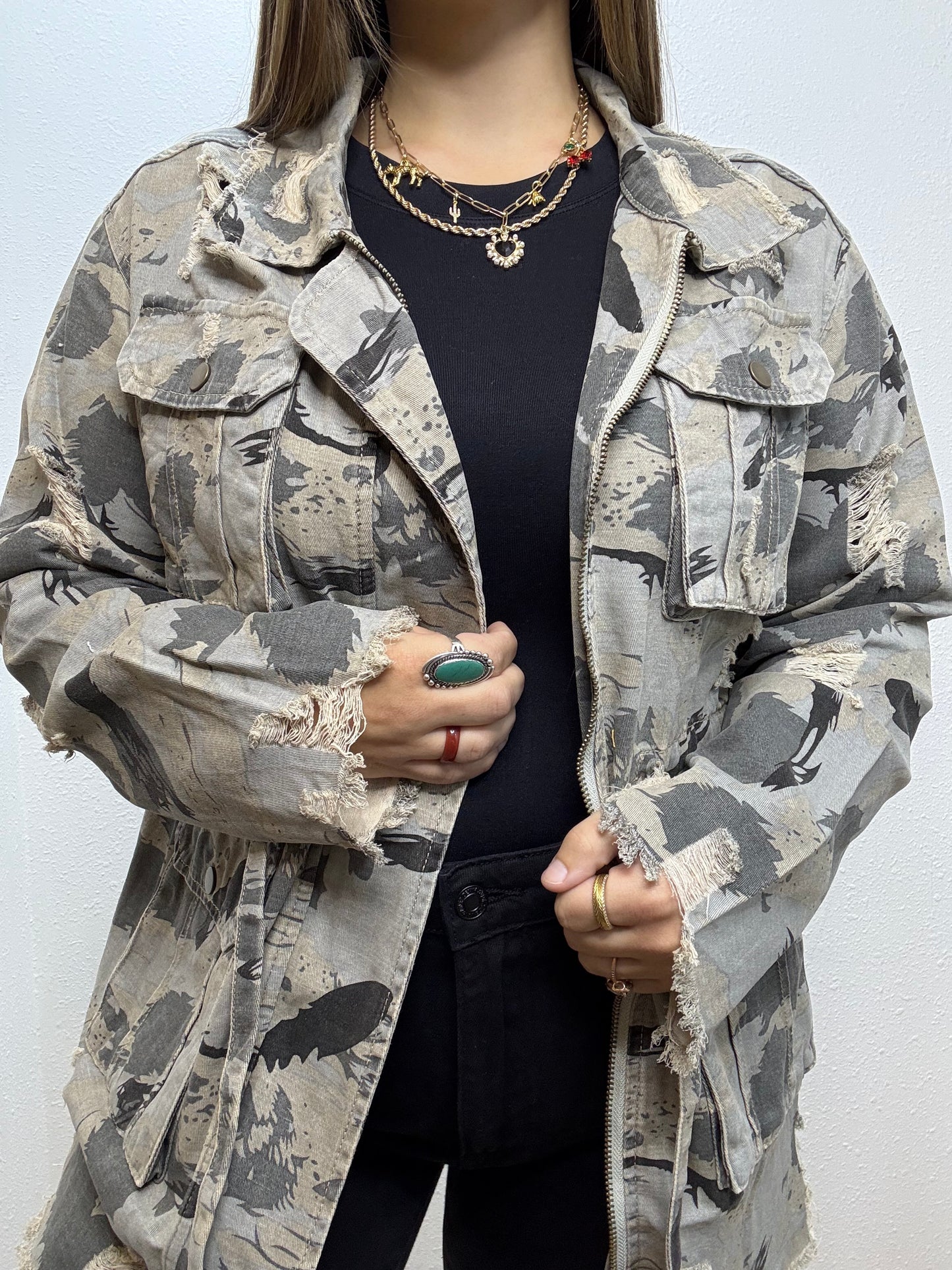 Painters Camo Distressed Jacket