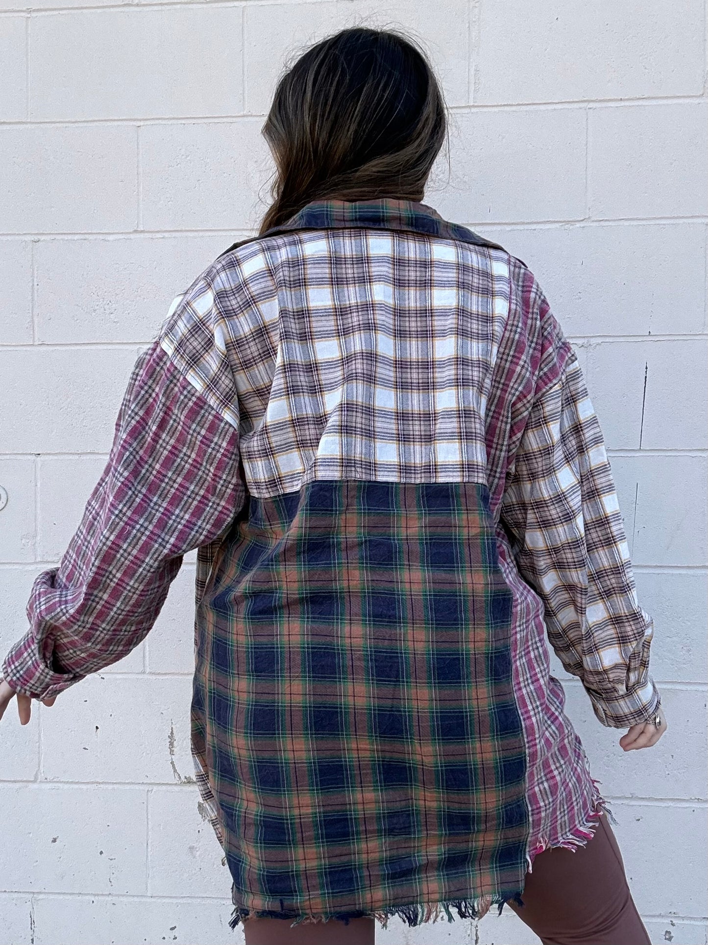 Apple Picking Frayed Flannel