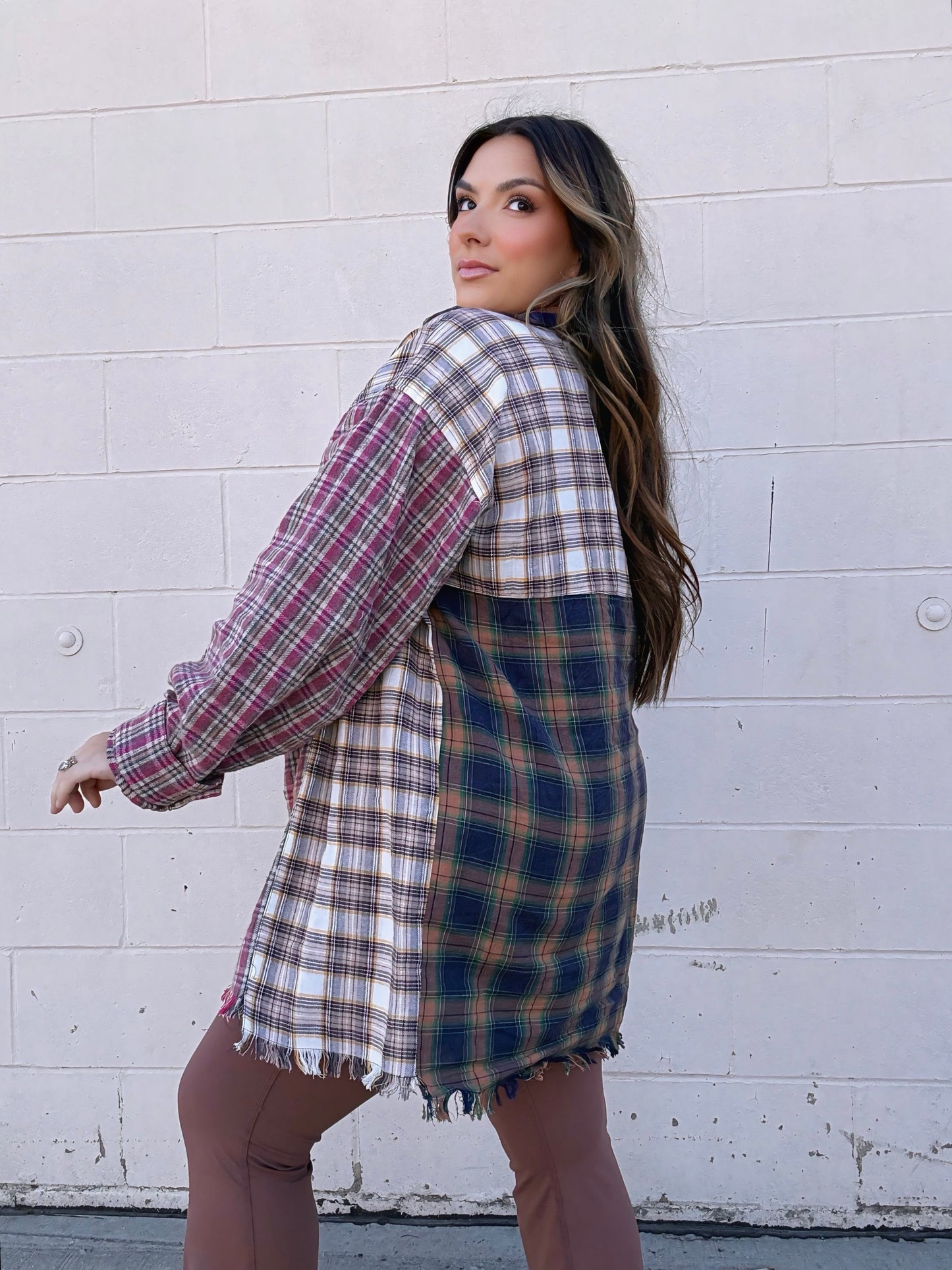 Apple Picking Frayed Flannel