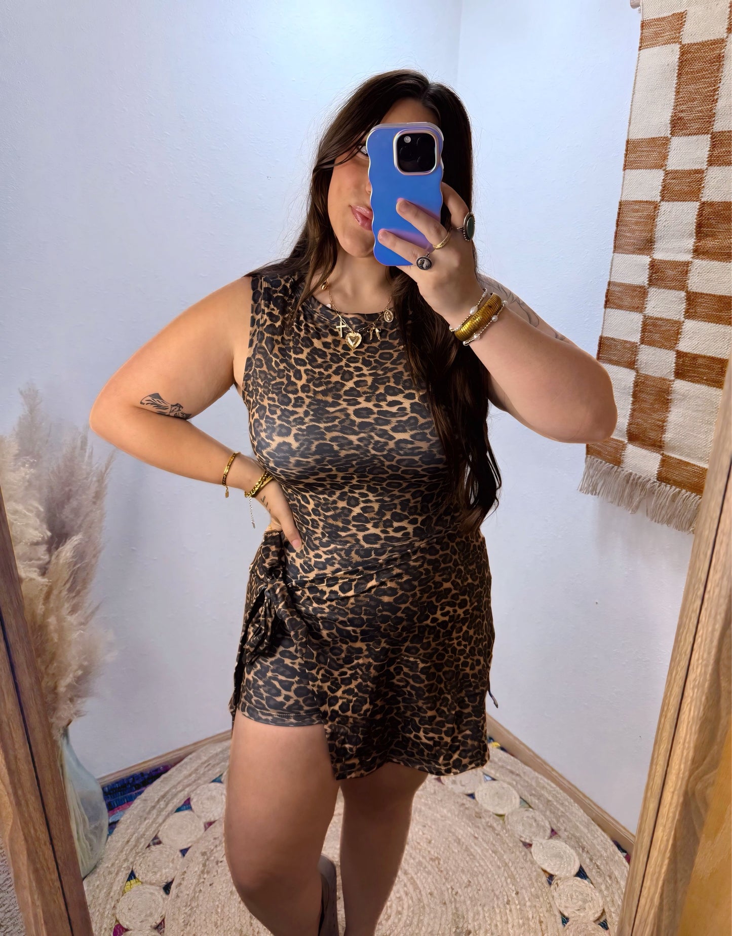 Wrap it up Romper : Leopard