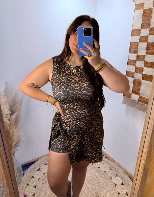 Wrap it up Romper : Leopard