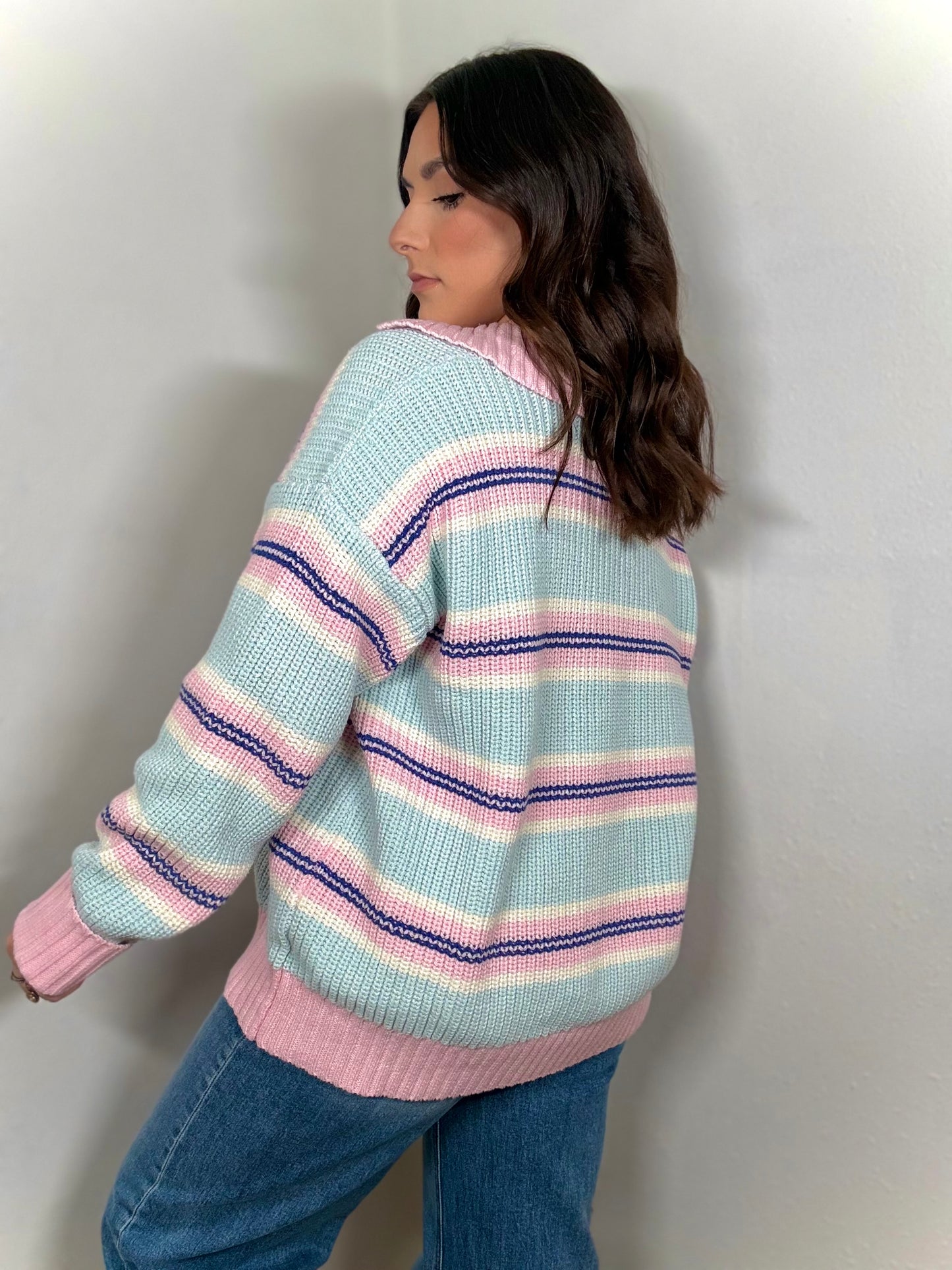 Preppy Girl Striped Sweater