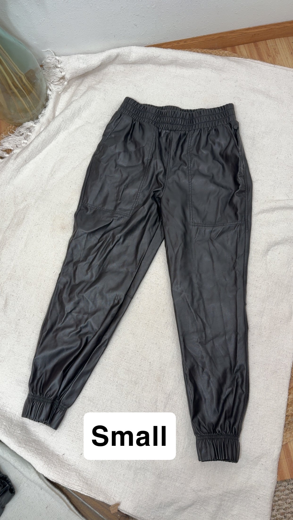 CALIA brand Faux Leather Joggers - Small