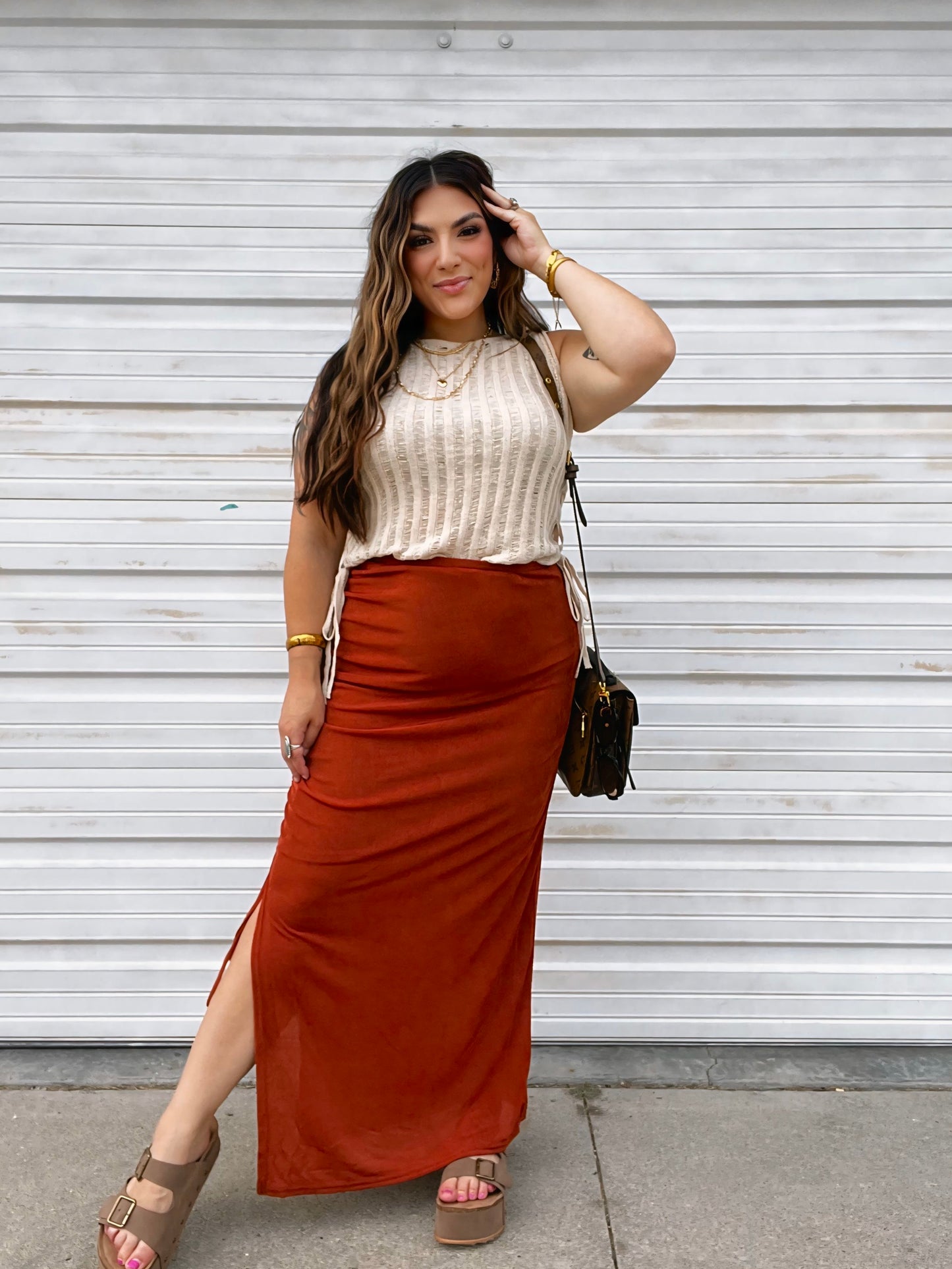 Falling For You Ruched Skirt