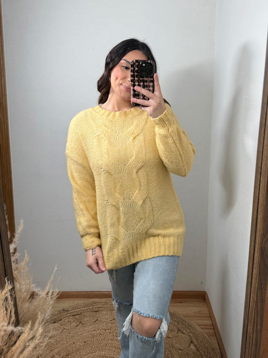 Aerie Golden Yellow Knit Sweater (XS)