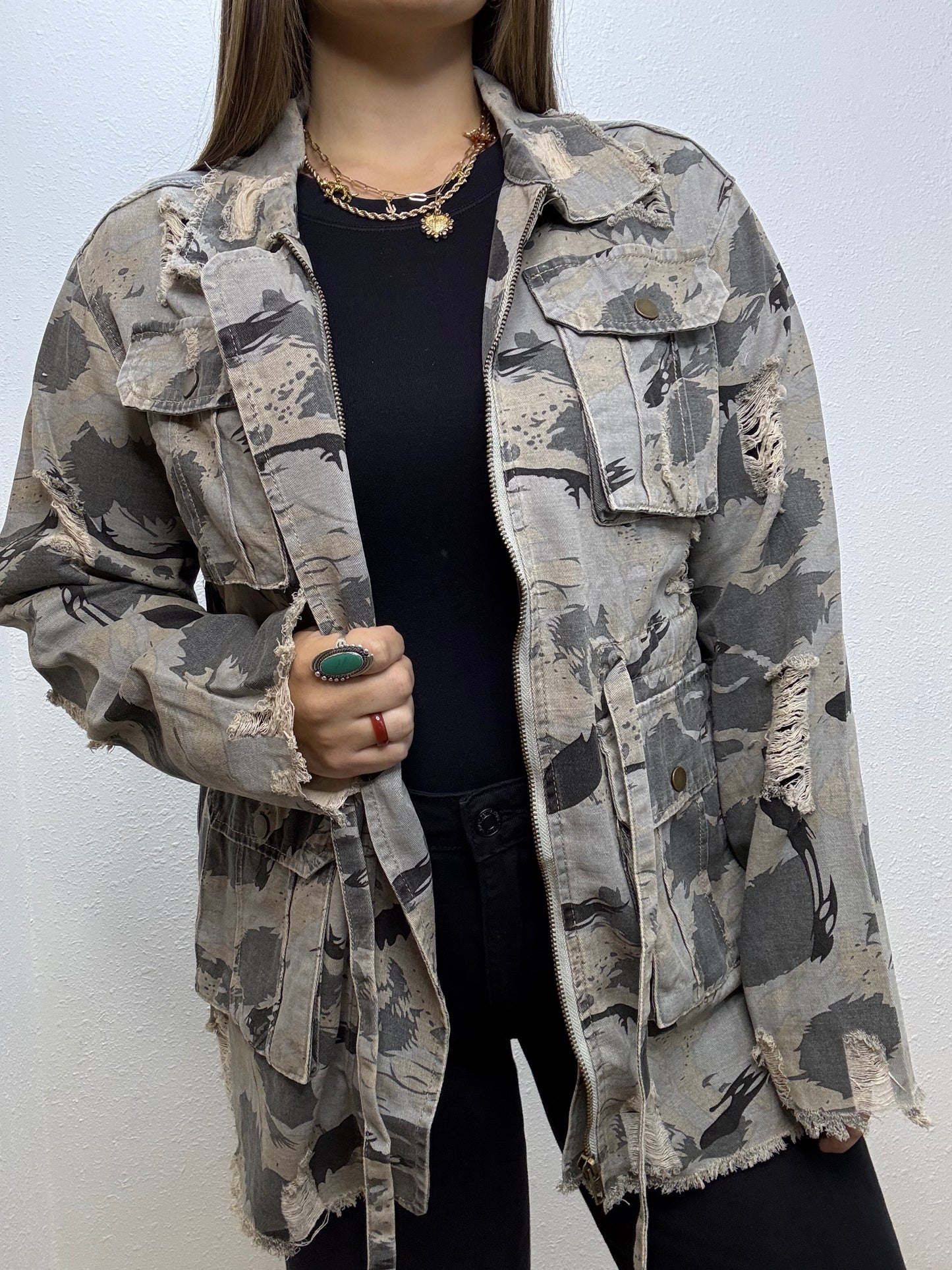 Painters Camo Distressed Jacket