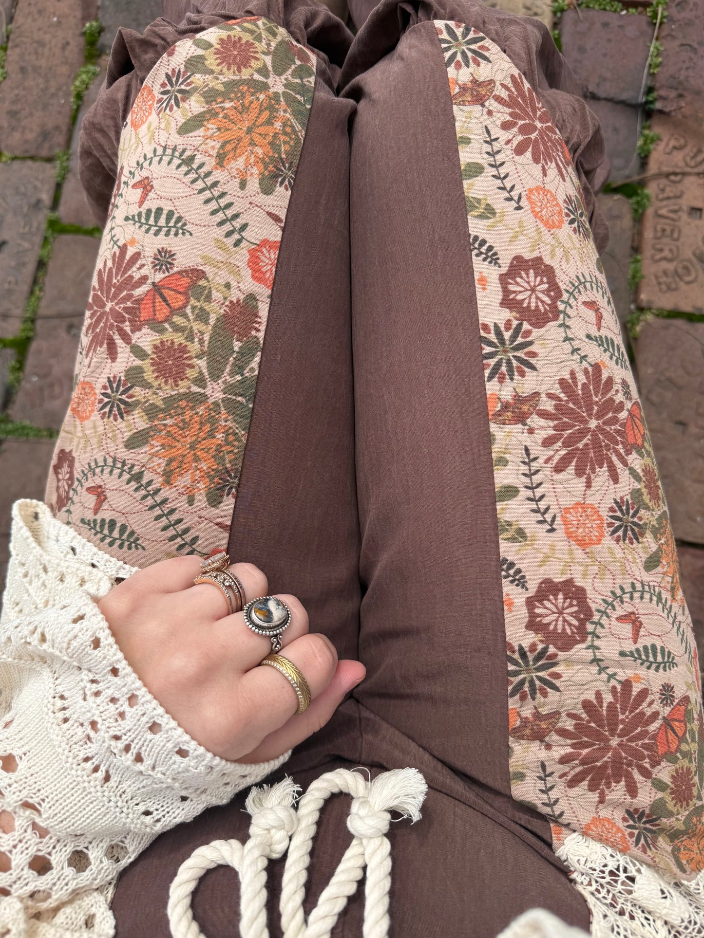 Patchwork Boho Ruffle Pants