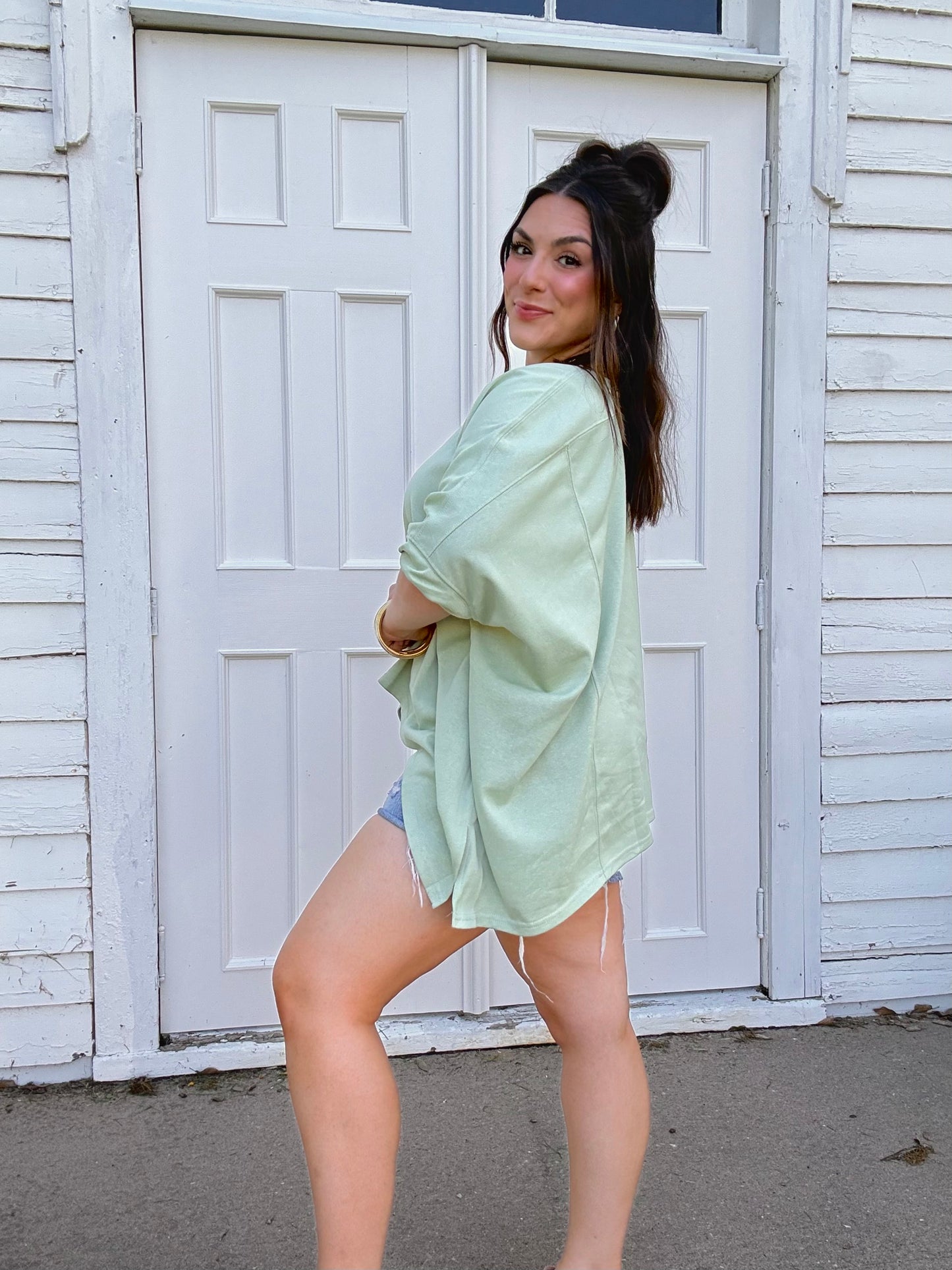 Light Sage Dohlman Top