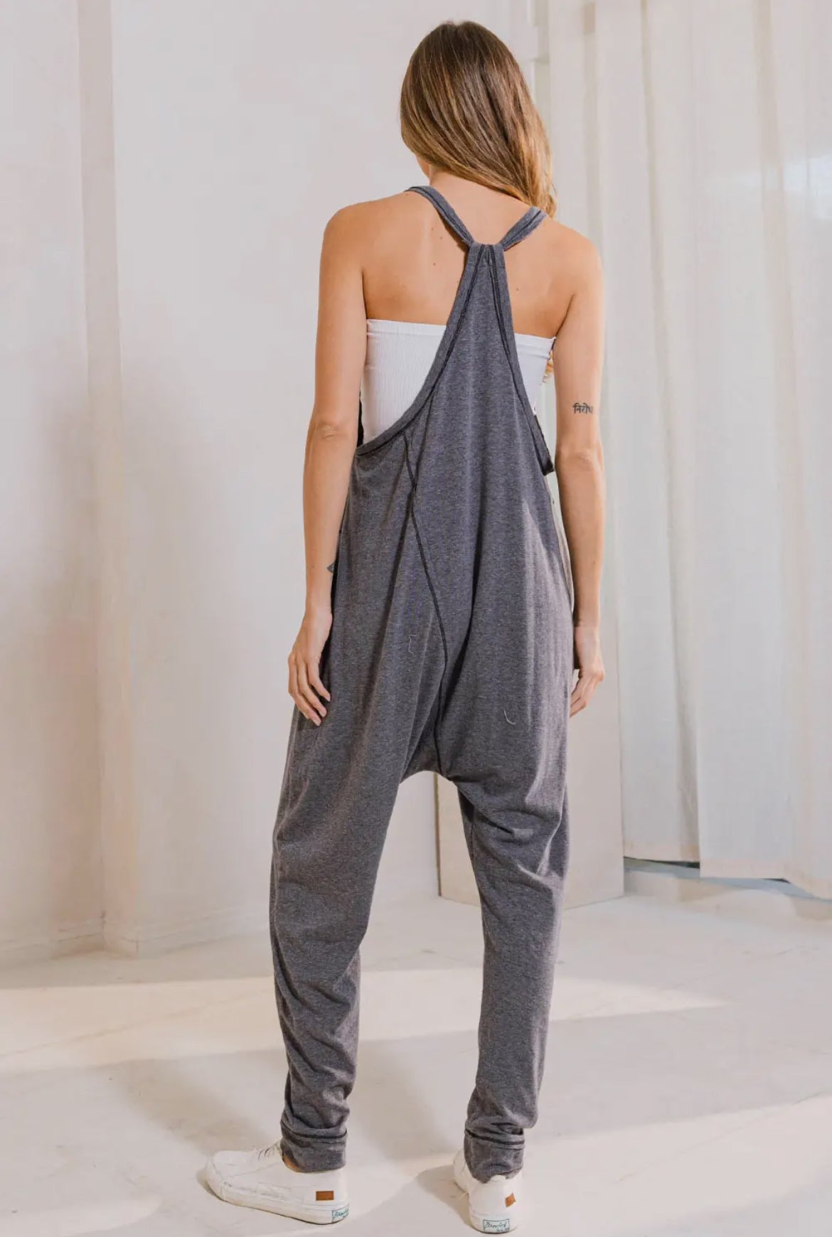 On the Go Charcoal Jumpsuit