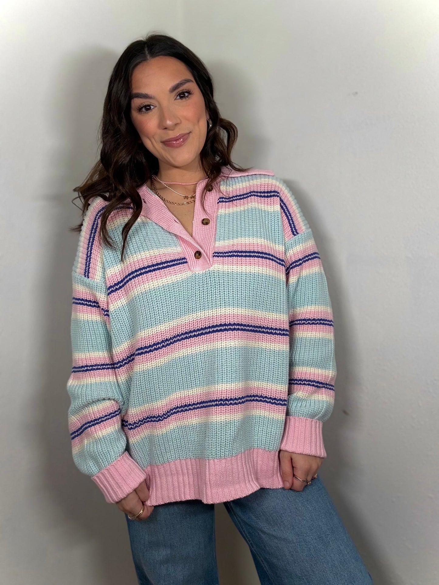 Preppy Girl Striped Sweater