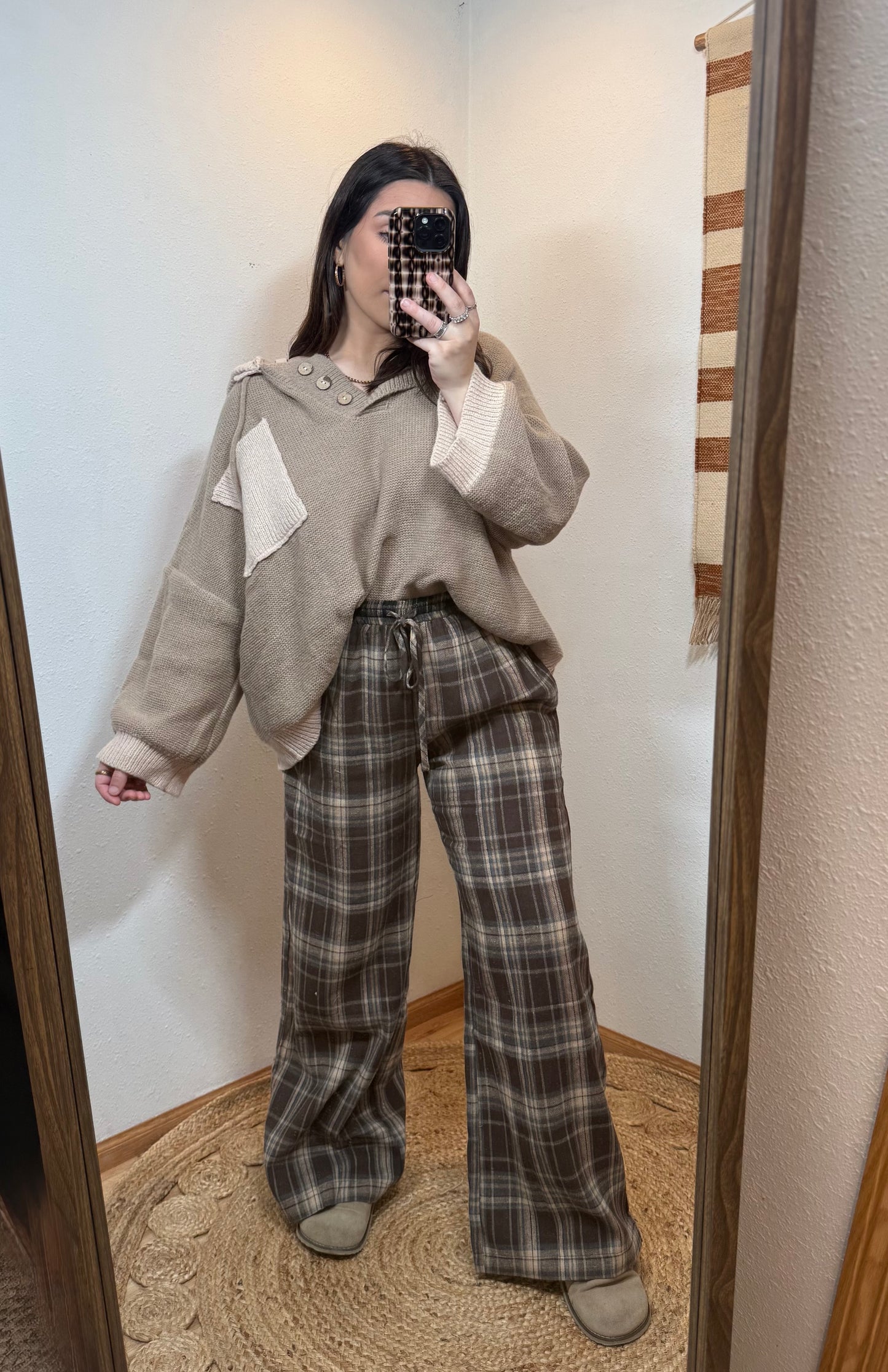 Coffee Weather Colorblock Sweater Hoodie