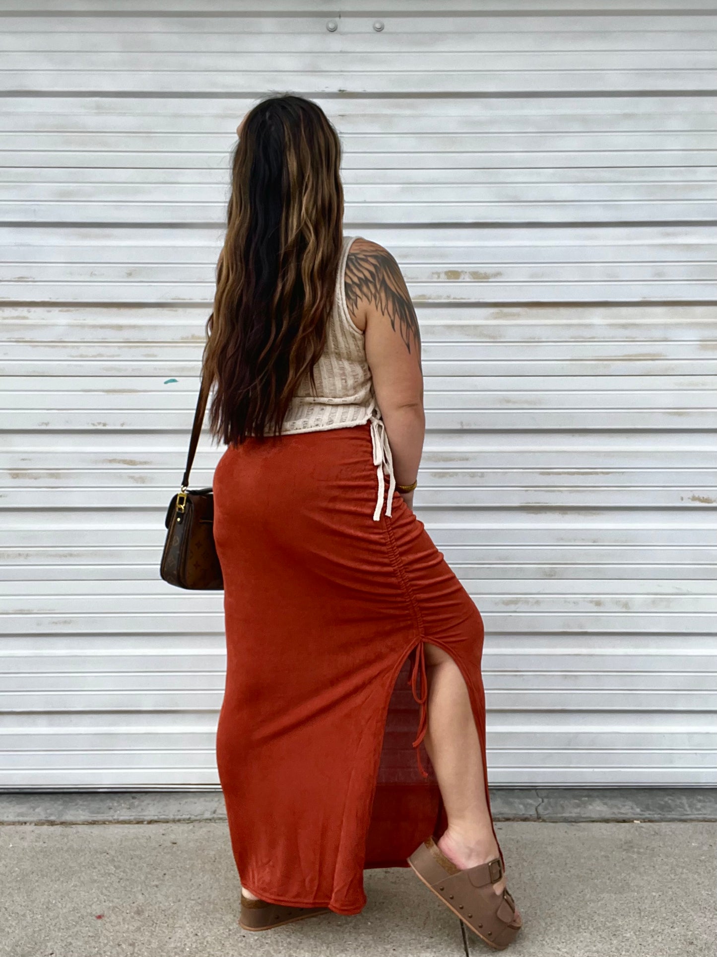 Falling For You Ruched Skirt