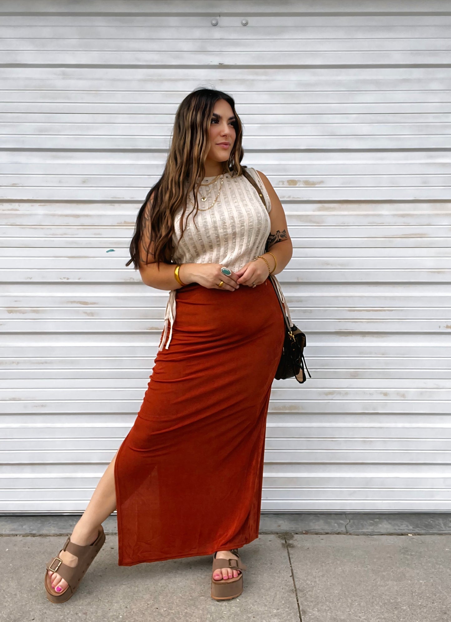 Falling For You Ruched Skirt