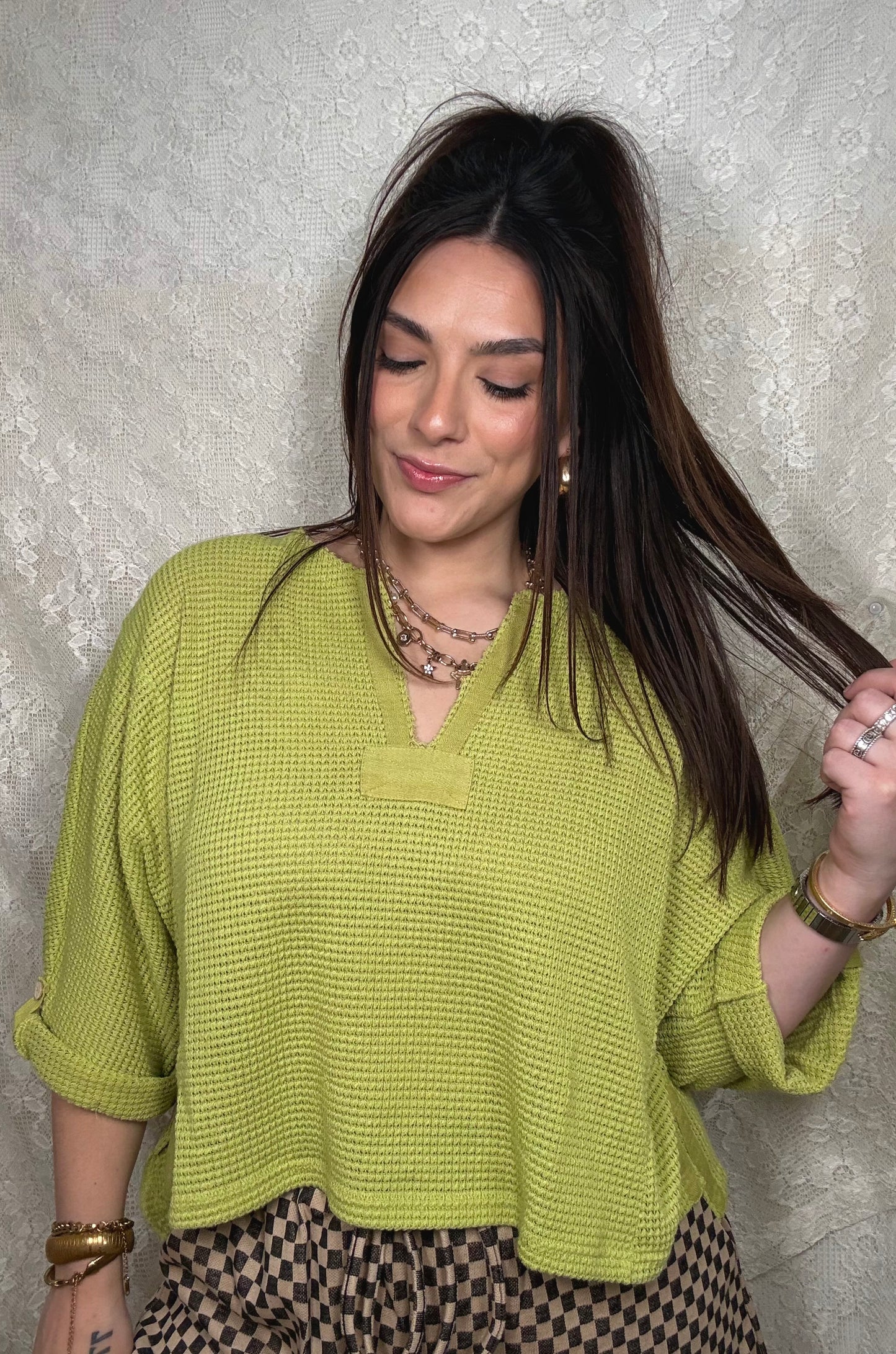 Kiwi Soft Waffleknit Top