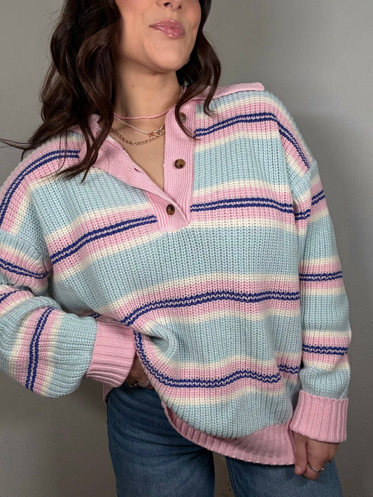 Preppy Girl Striped Sweater