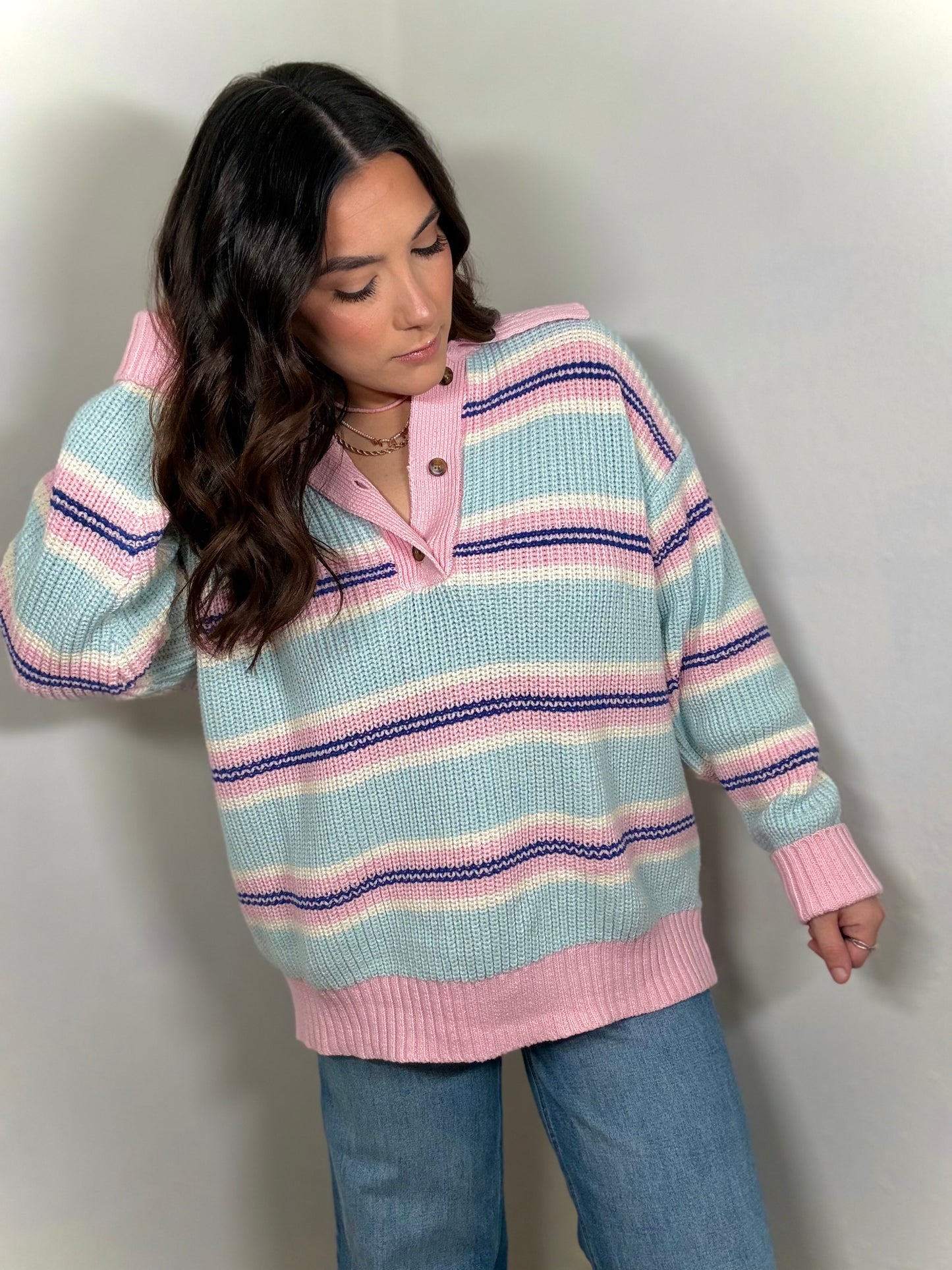 Preppy Girl Striped Sweater