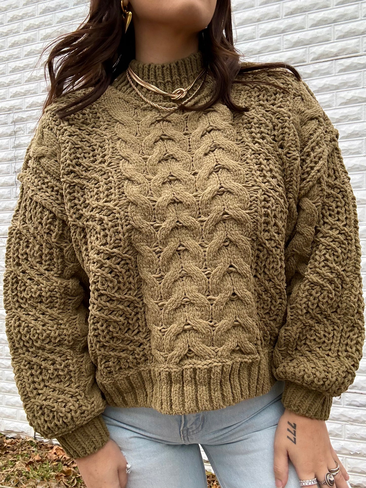 Vintage Vibes Moss Sweater