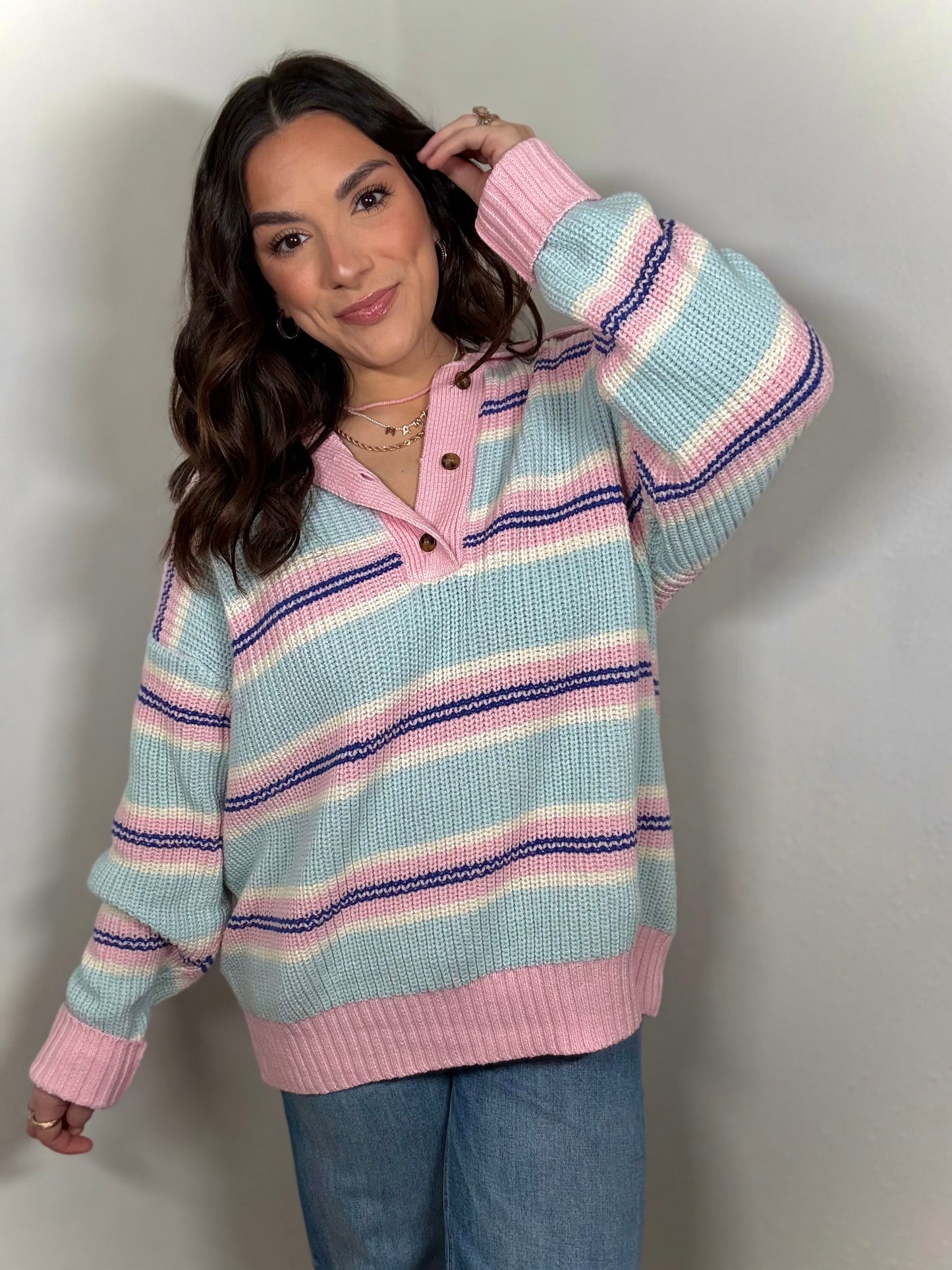 Preppy Girl Striped Sweater