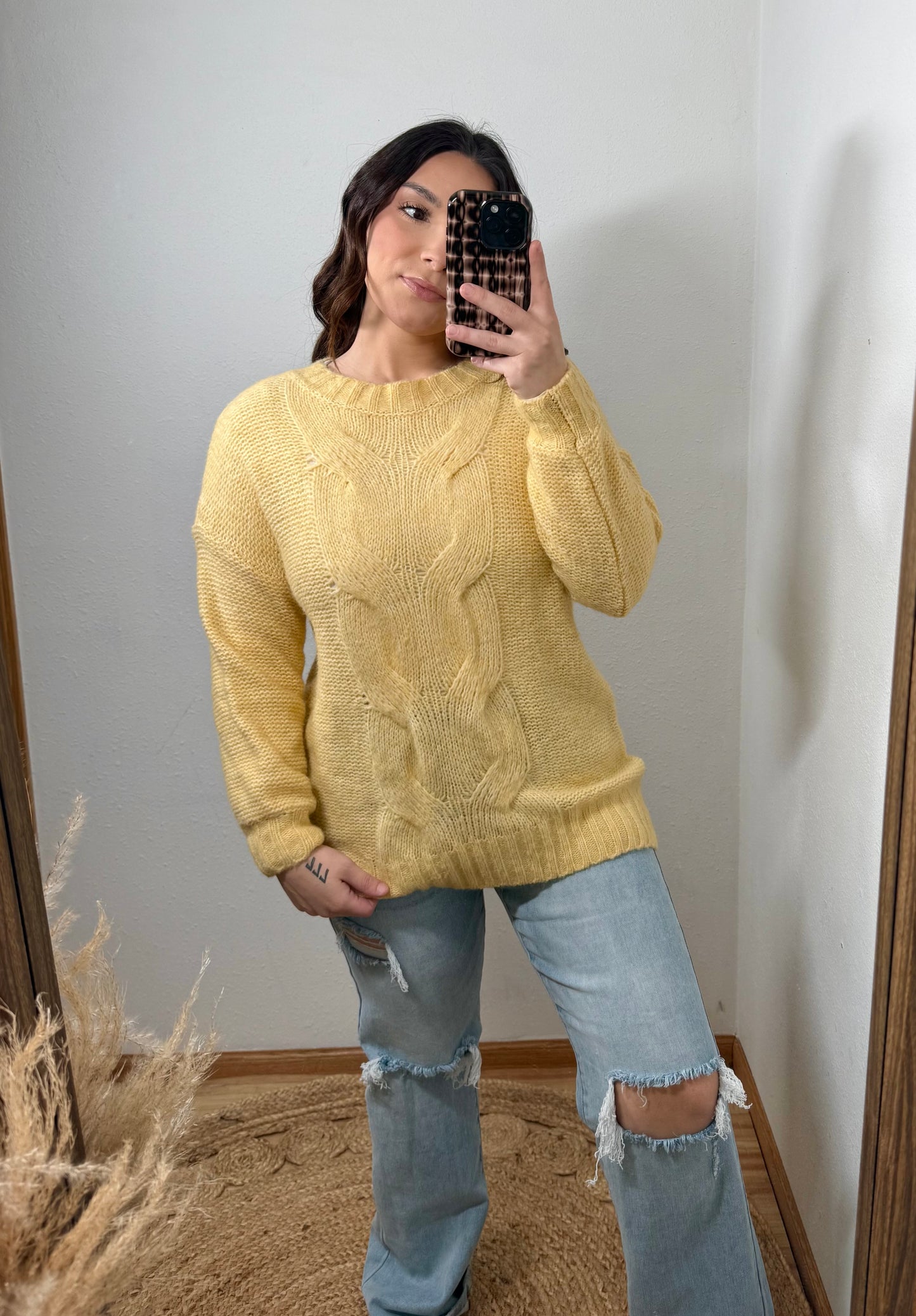 Aerie Golden Yellow Knit Sweater (XS)